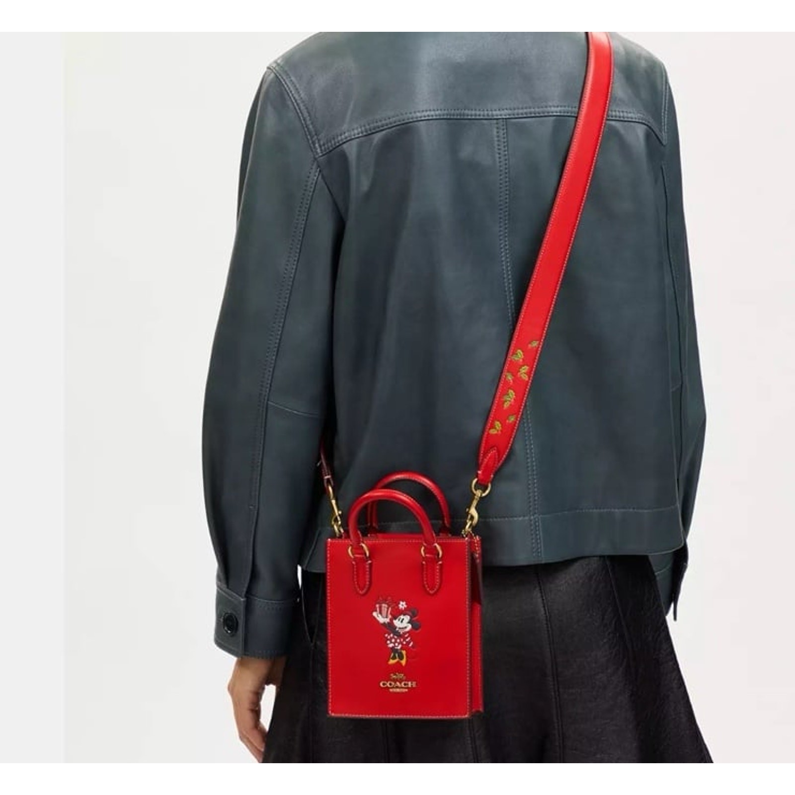 CN022 Coach Disney X Coach North South Mini Tote With Minnie Mouse