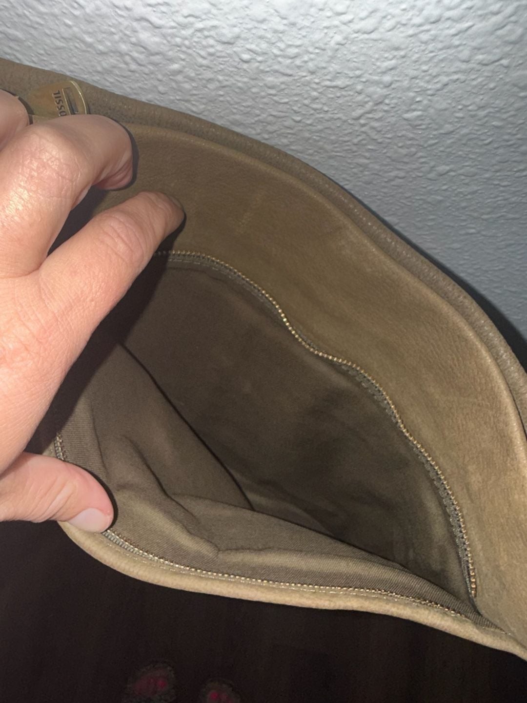 Fossil Piper Leather Expandable Crossbody Bag
