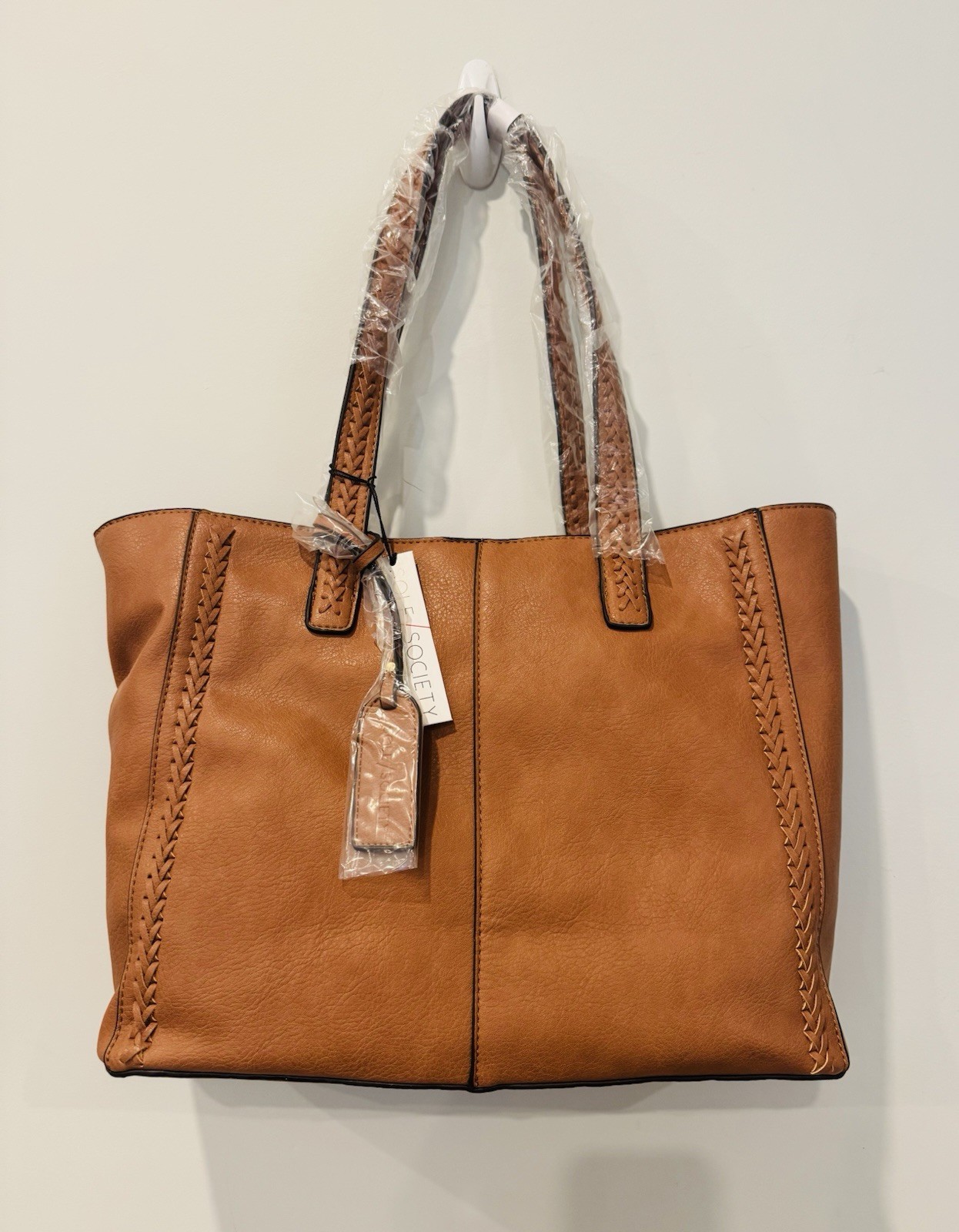 NWT Large Brown Sole Society Hand Bag 10.5×15.5 In