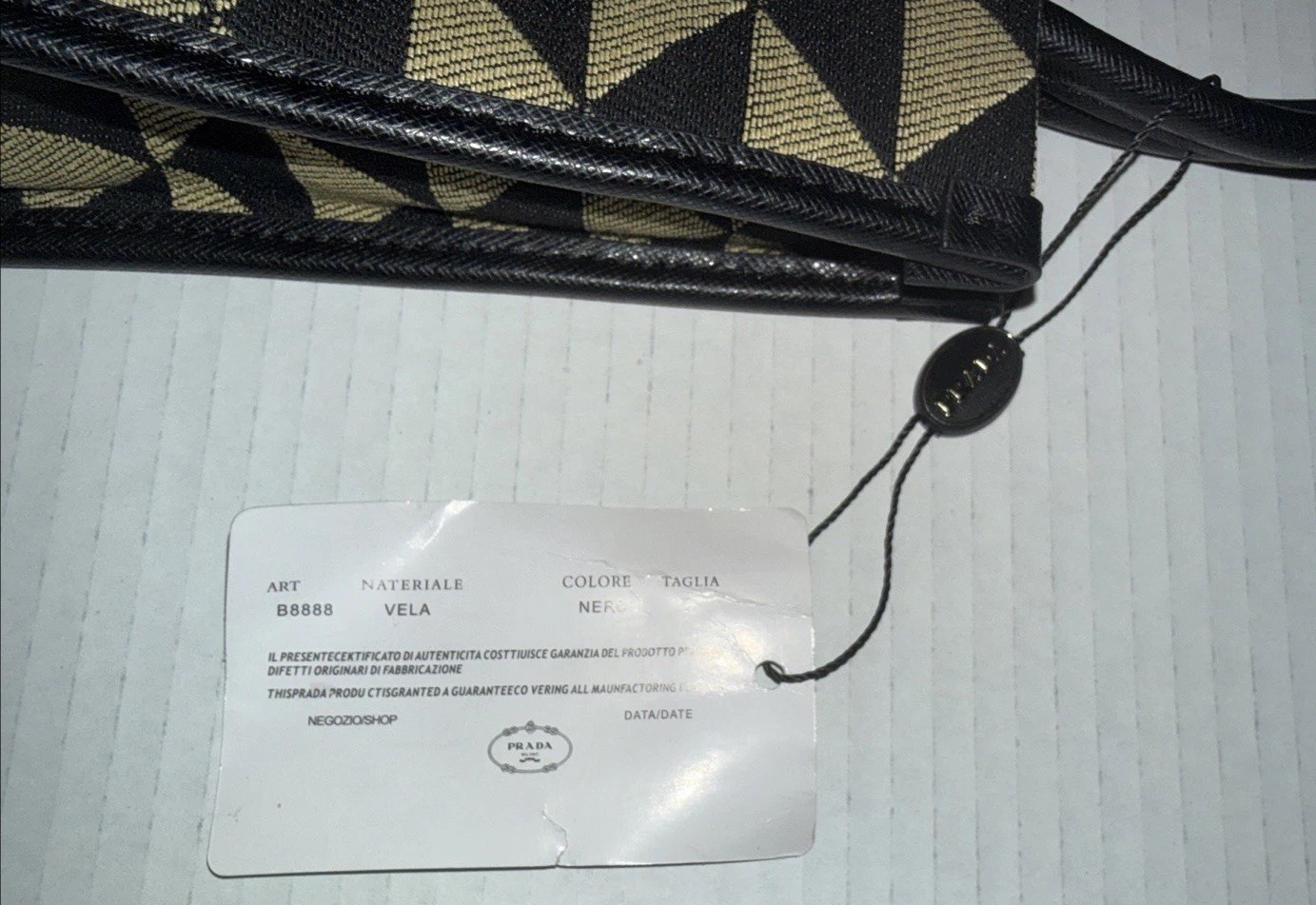 Prada Symbole Shopper Tote Jacquard Mini