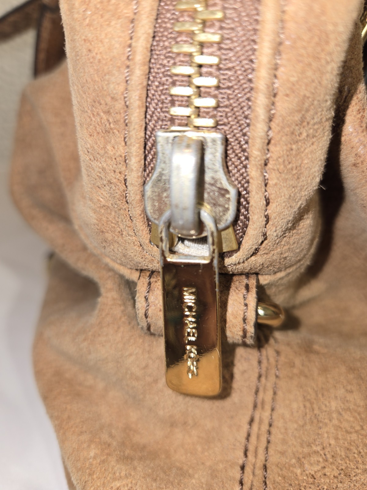 Michael Kors Bedford Ostrich Distressed Satchel Handbag ( See Pic)