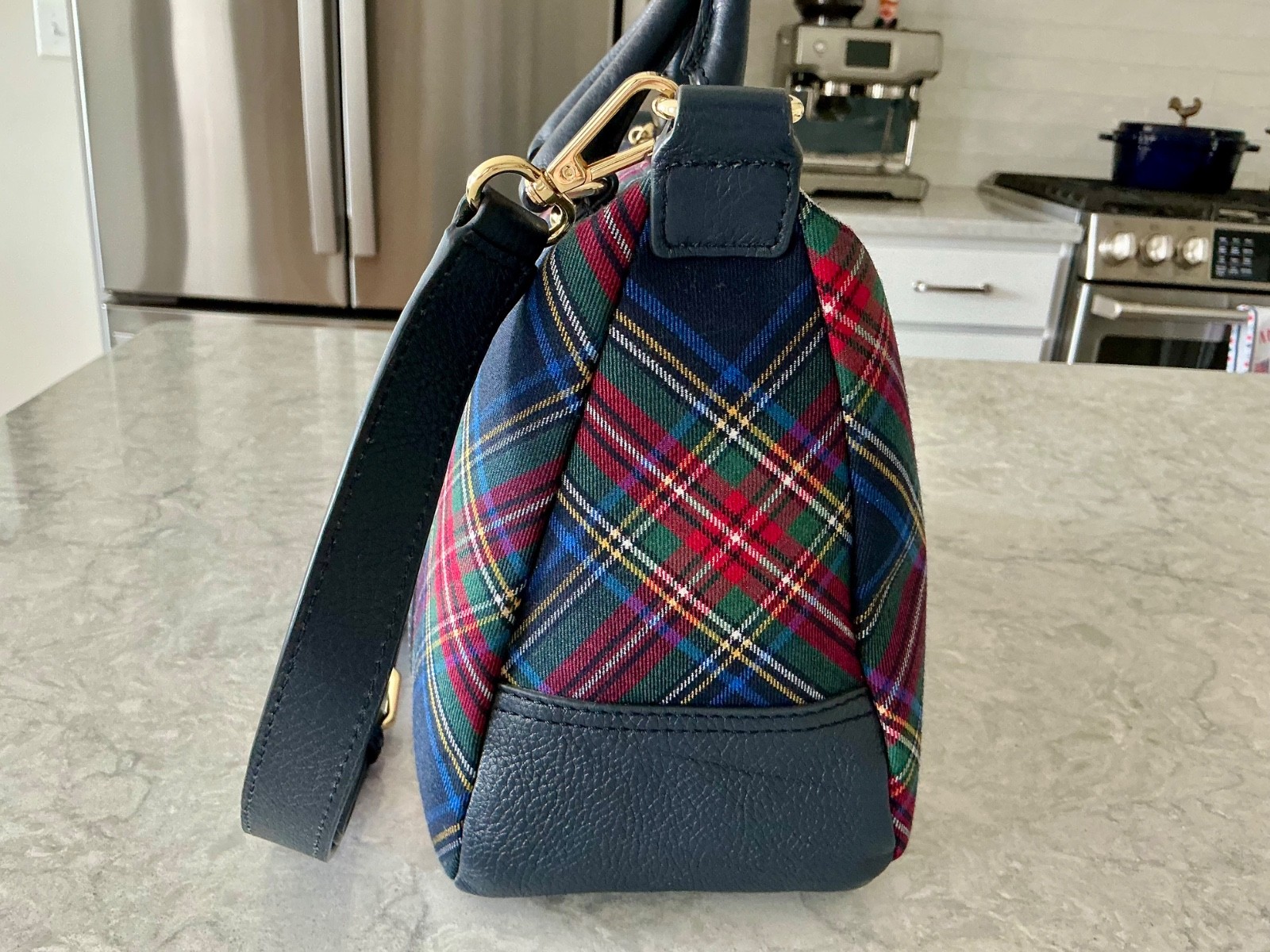 Talbots Multicolor Plaid Satchel Handbag