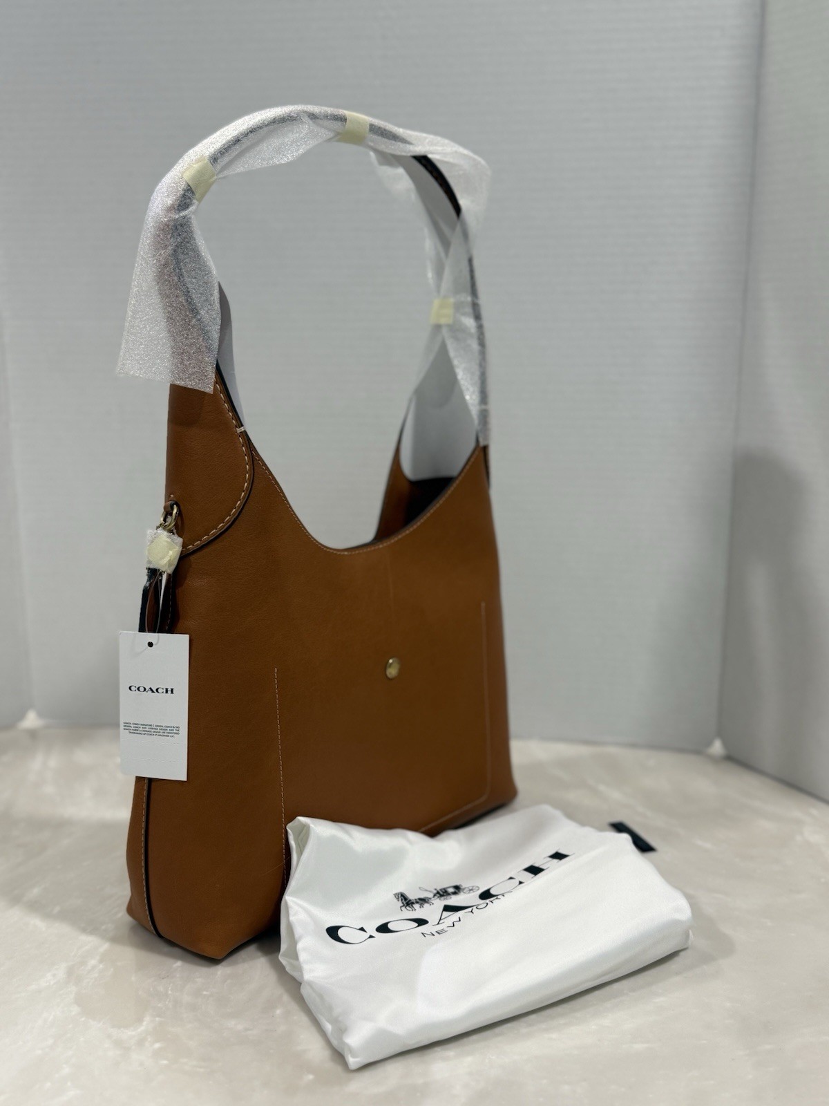 NWT Coach Brooklyn Shoulder Bag 28 Toffee Brown Leather Hobo Purse CU068