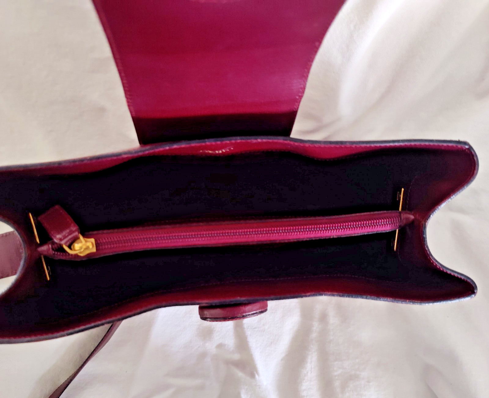 CARTIER Must de Cartier Shoulder/Crossbody Bag Bordeaux Authentic VTG