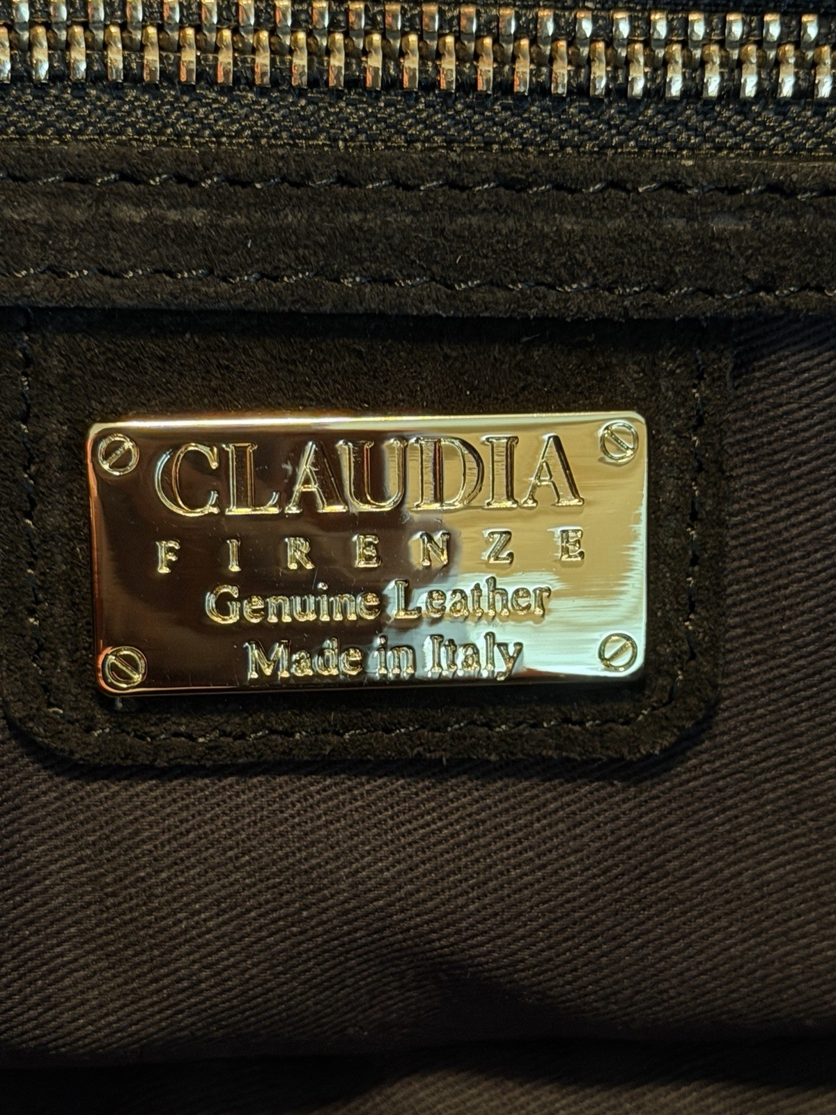 Claudia Firenze Black Suede Leather Purse Top Handle Shoulder Strap, 2 way