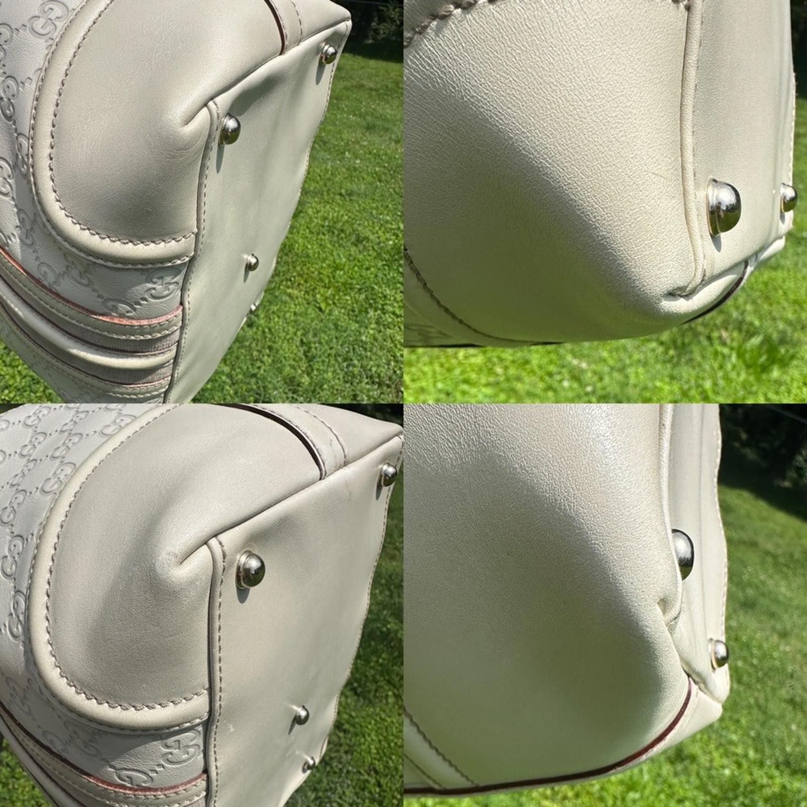 Gucci Leather Treasure Bag White and Beige w/ Key, charm, dusty & COA