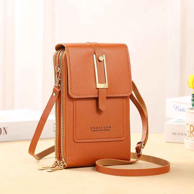 Crossbody Touch Screen Cell Phone Purse Women Leather Wallet Pouch Shoulder Bag