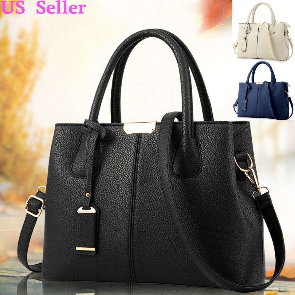Women Large Leather Handbag Shoulder Messenger Crossbody Tote Bags Purse Satchel
