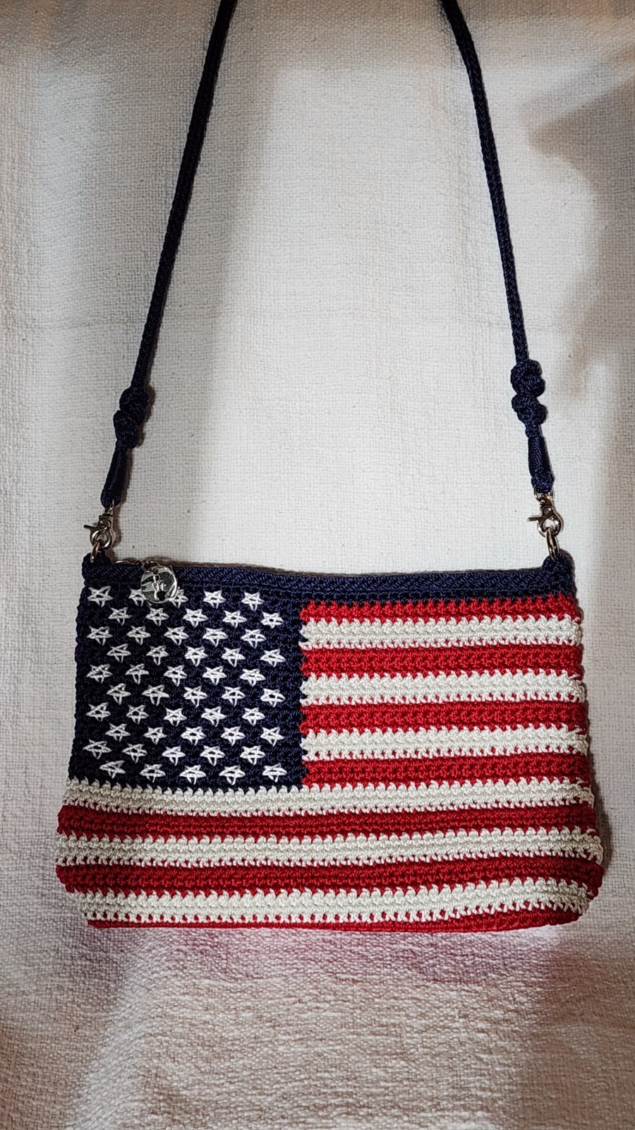 The Sak Lumi Crossbody American Flag Purse Handbag USA 4th of July Patriotic