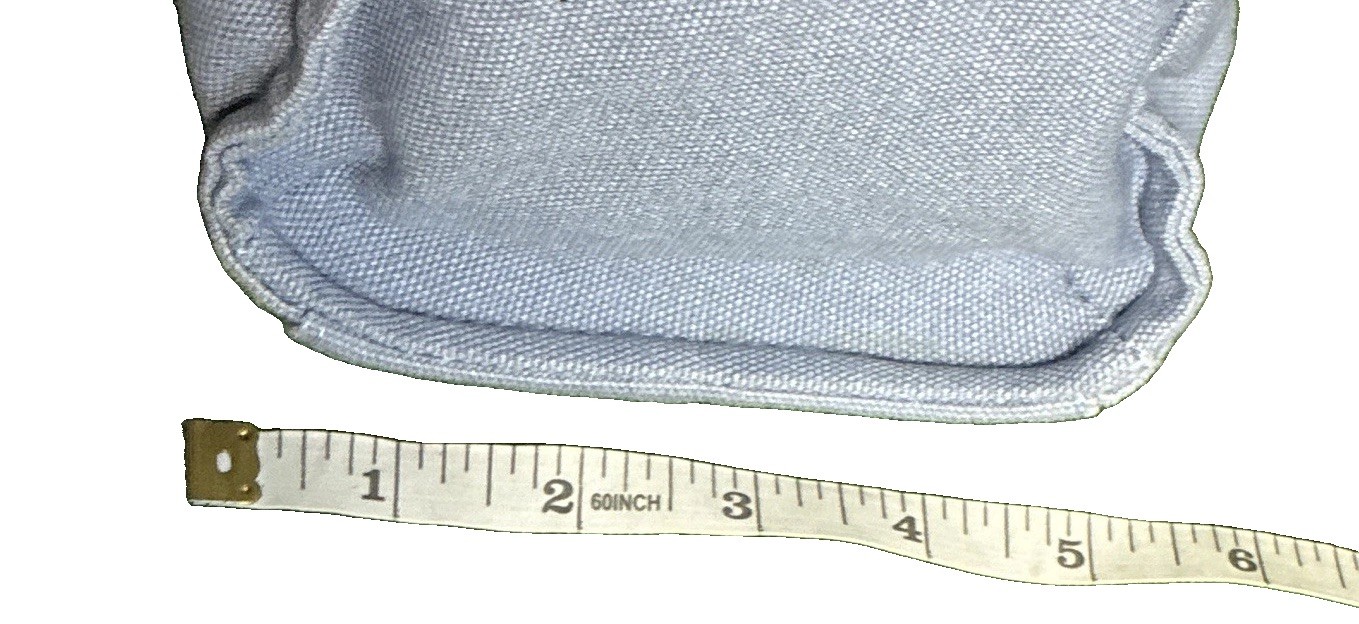 The Tote Bag Light Blue Canvas Mini Tote Crossbody Shoulder Bag Detachable Strap