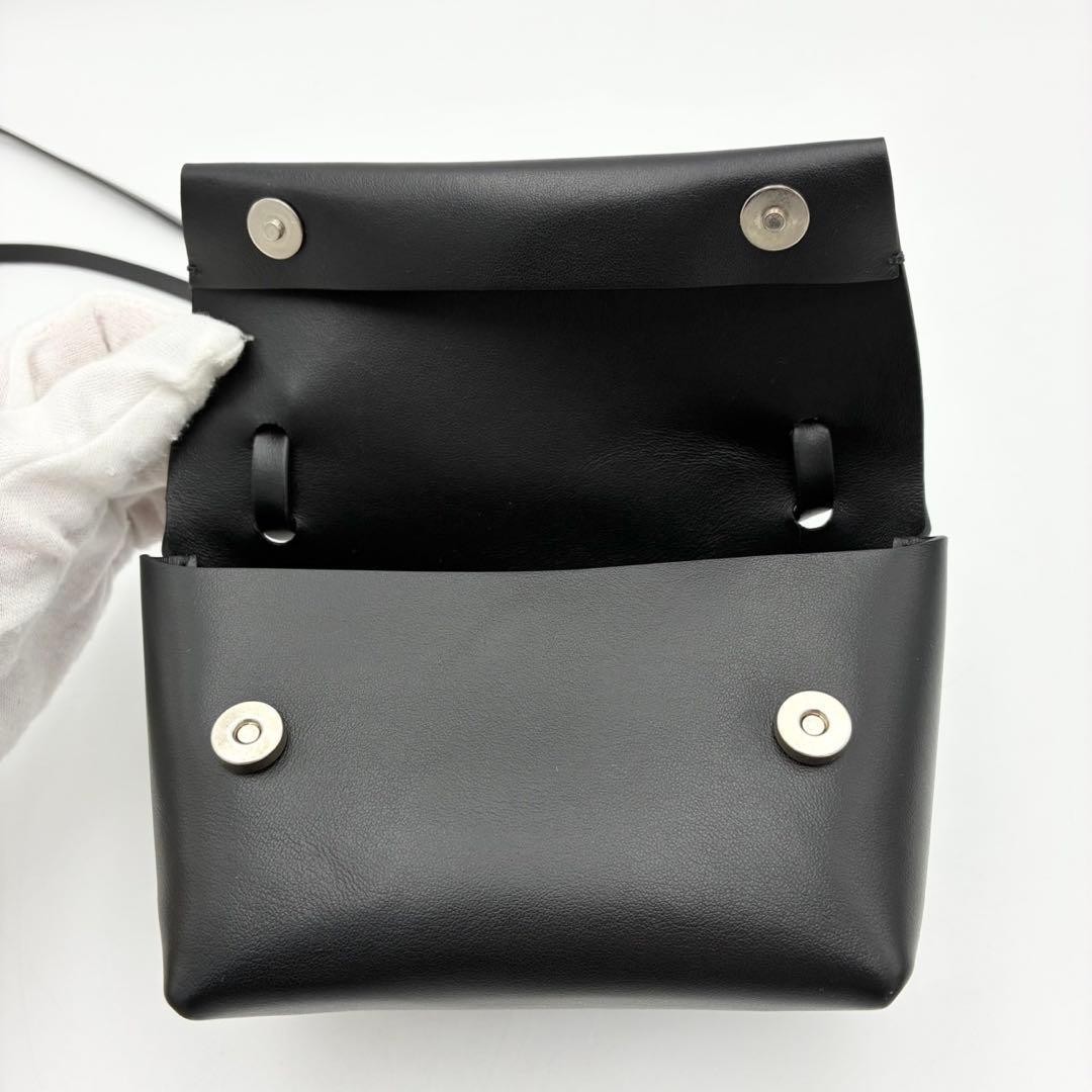 Acne Studios Knot Mini Crossbody Shoulder Bag Black Leather Unisex