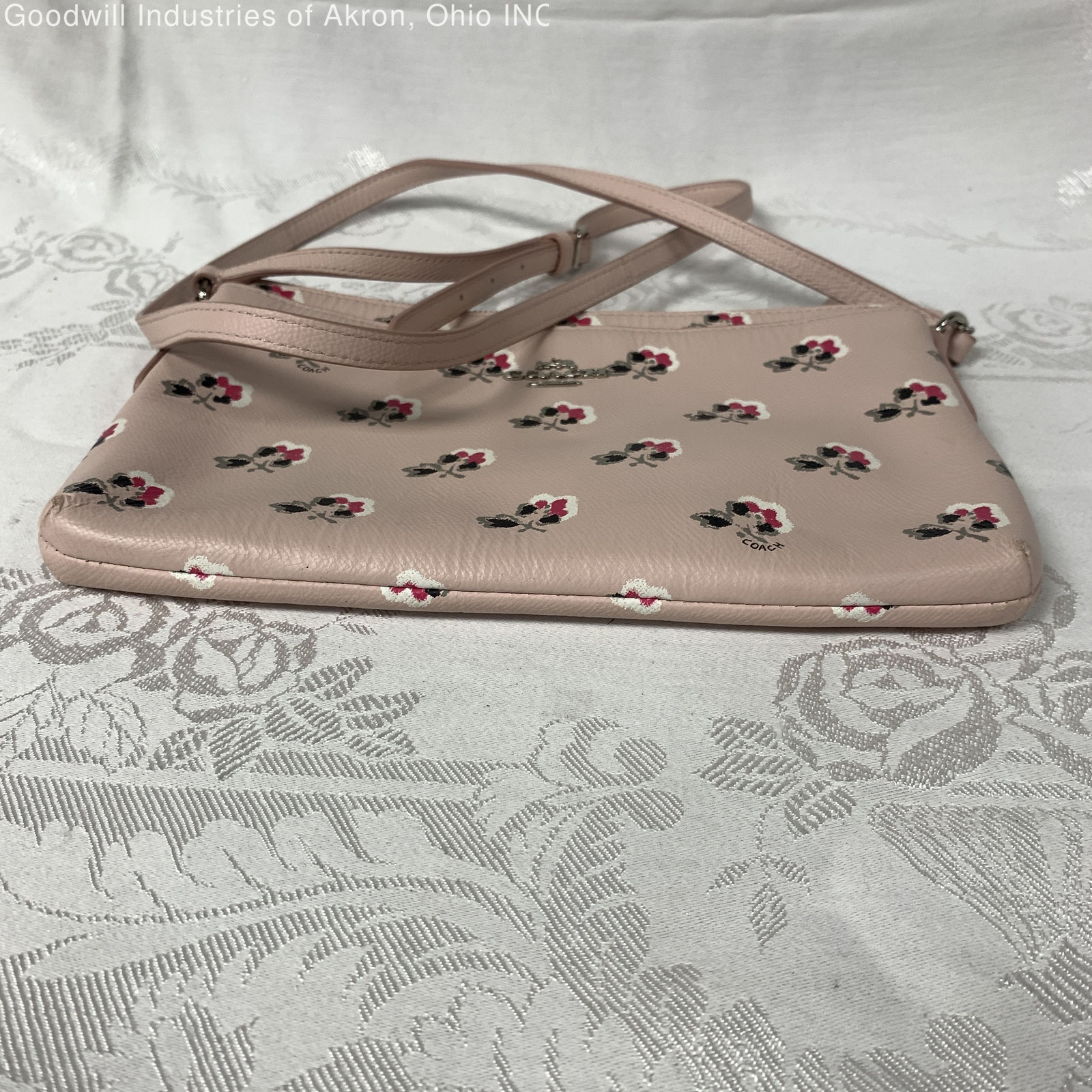 Gently Loved Certified Authentic Pink Floral Print Coach Leather Handbag