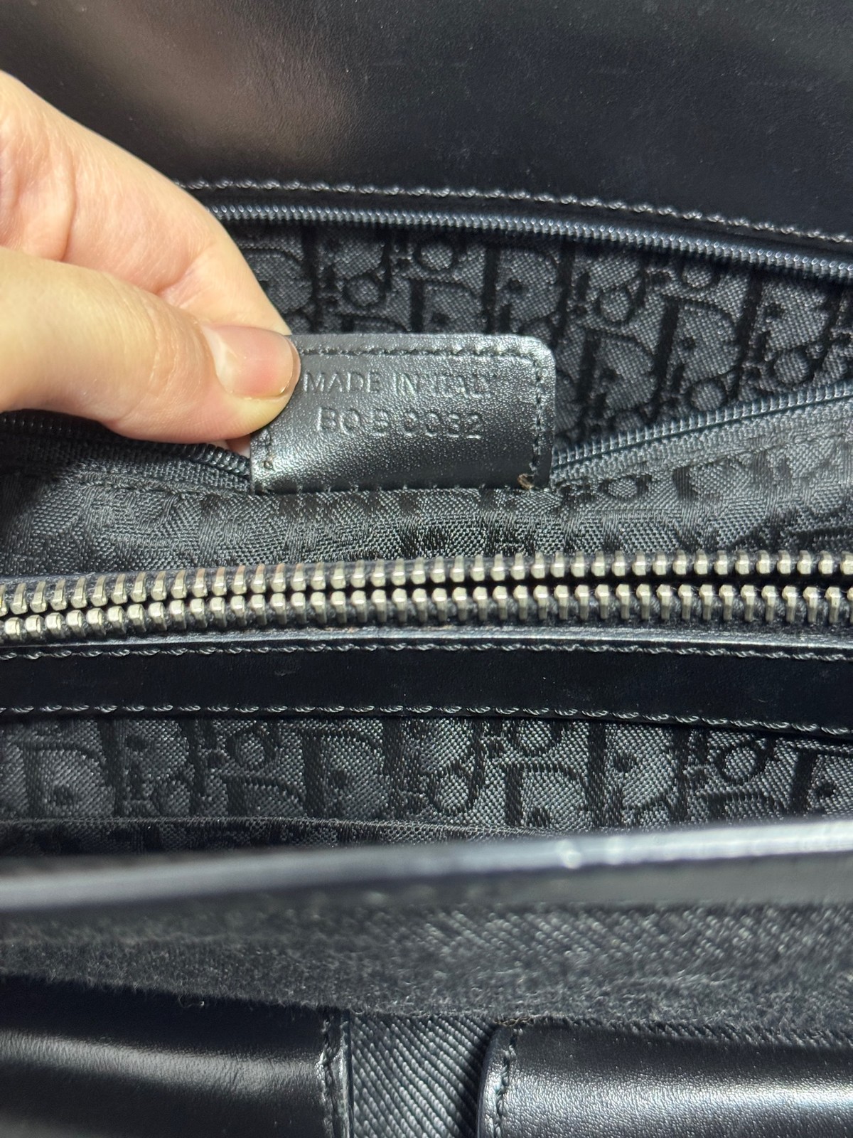 Dior Vintage Tote Series Normal Size Black Denim Calfskin Daily Tote Duty Paid