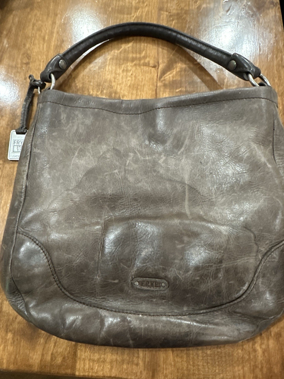 Frye Melissa Brown Leather Hobo Handbag with Shoulder Bag Boho Style