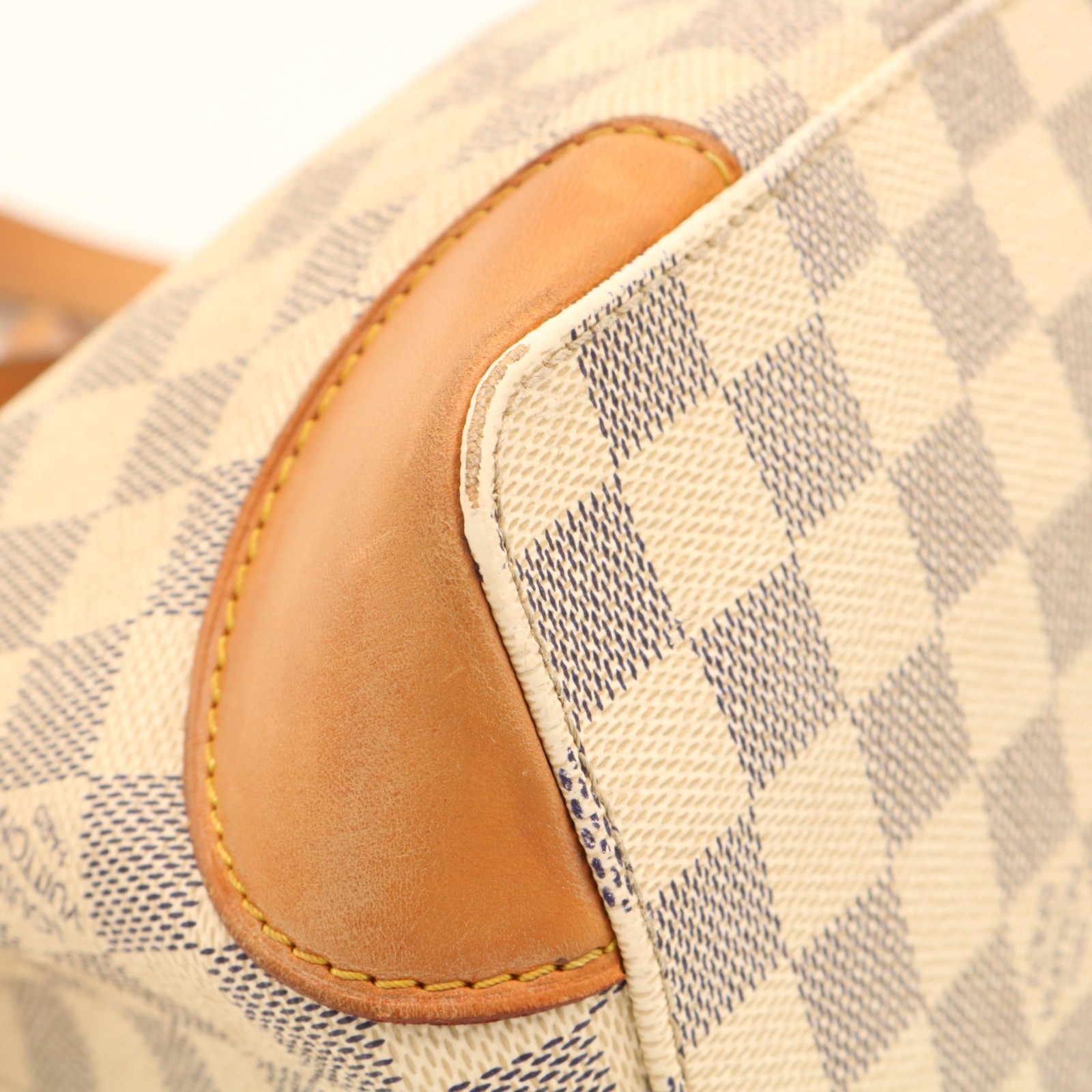 Authentic Louis Vuitton N51207 Hampstead PM White Damier Azur Tote Bag