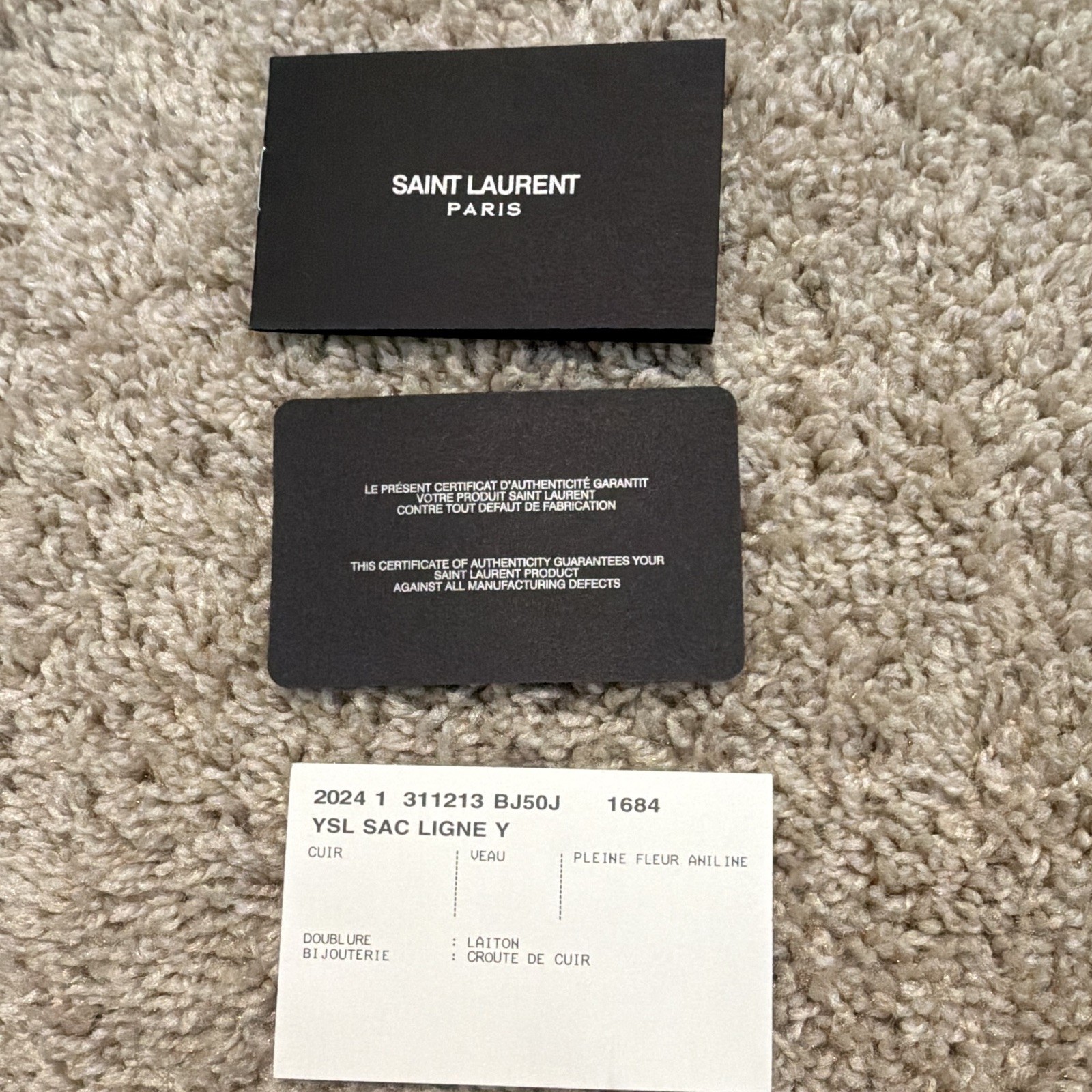 Saint Laurent YSL Niki Medium Suede Shoulder Bag Grey Taupe Gold Chain Authentic