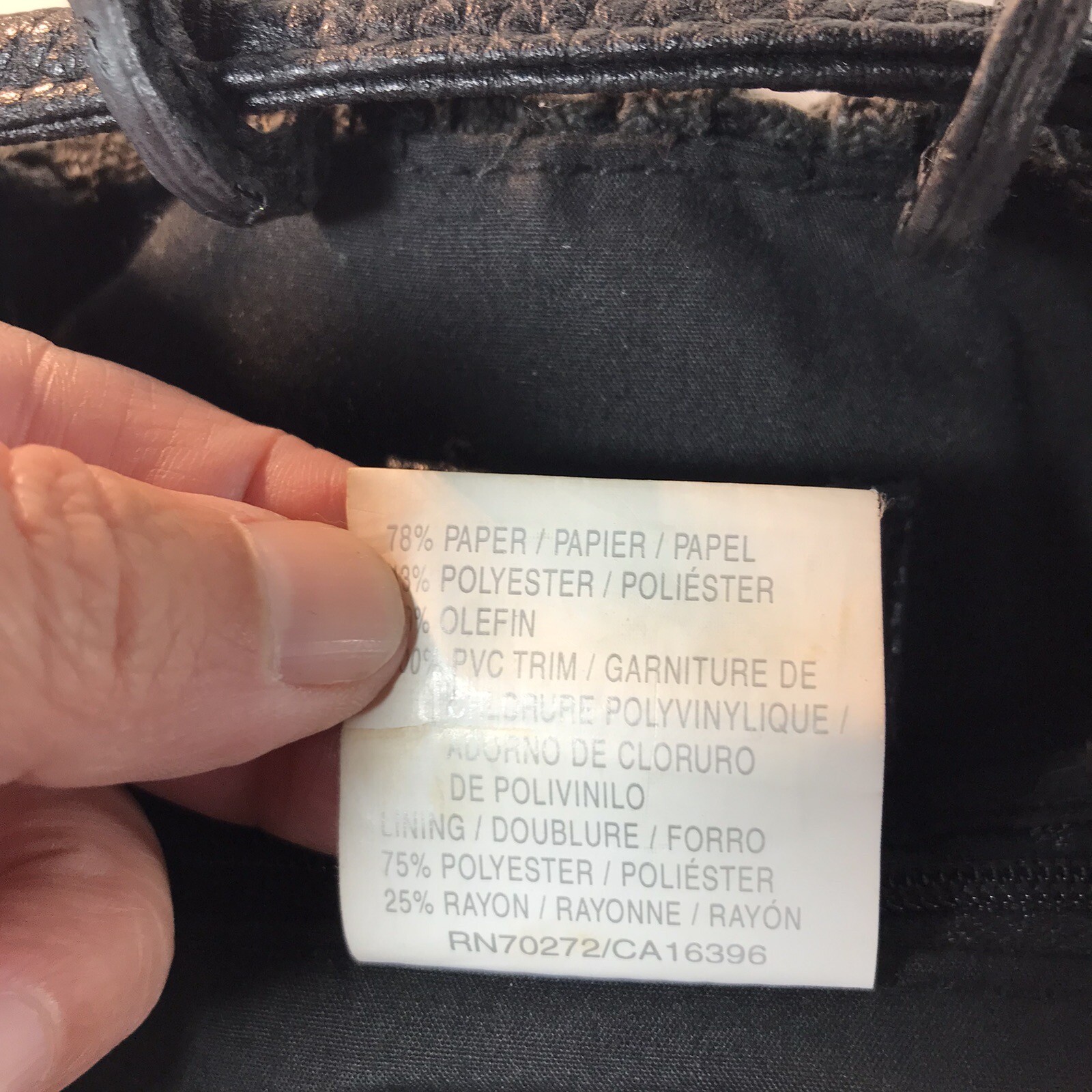 Liz Claiborne Black Braided Blended Material Satchel Bag