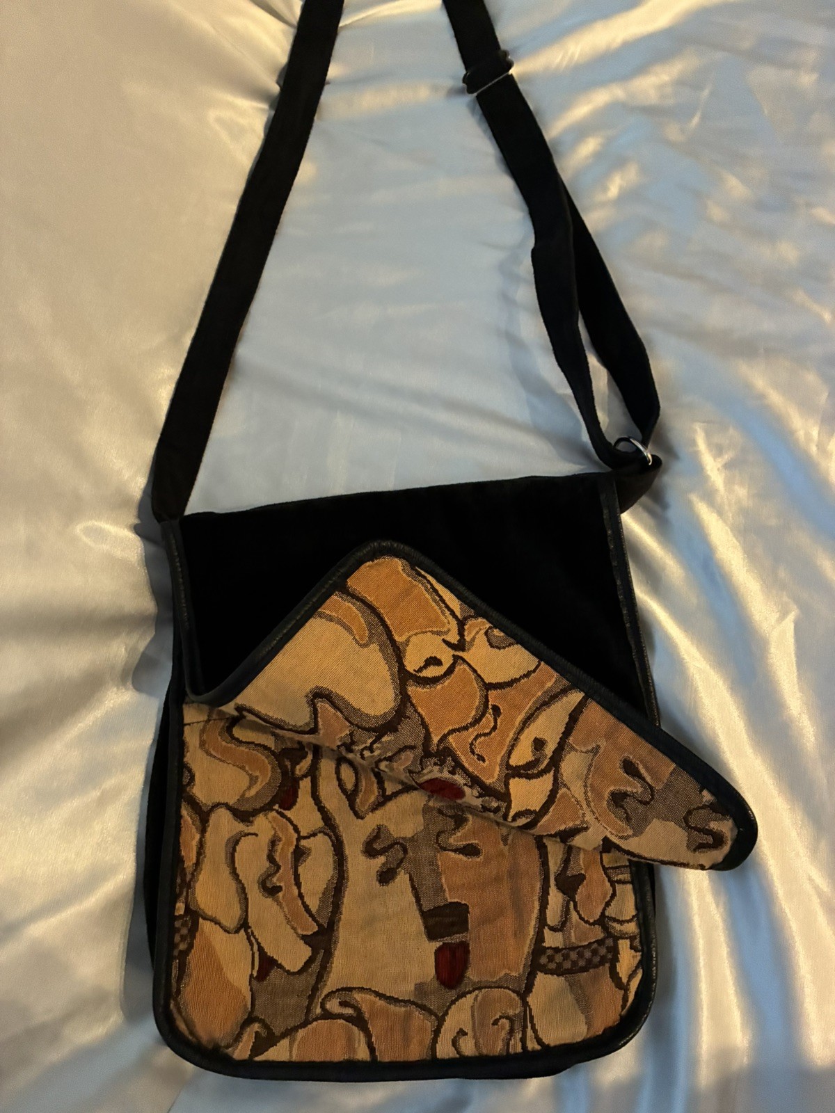 Vintage Erda of Maine woven tapestry crossbody bag