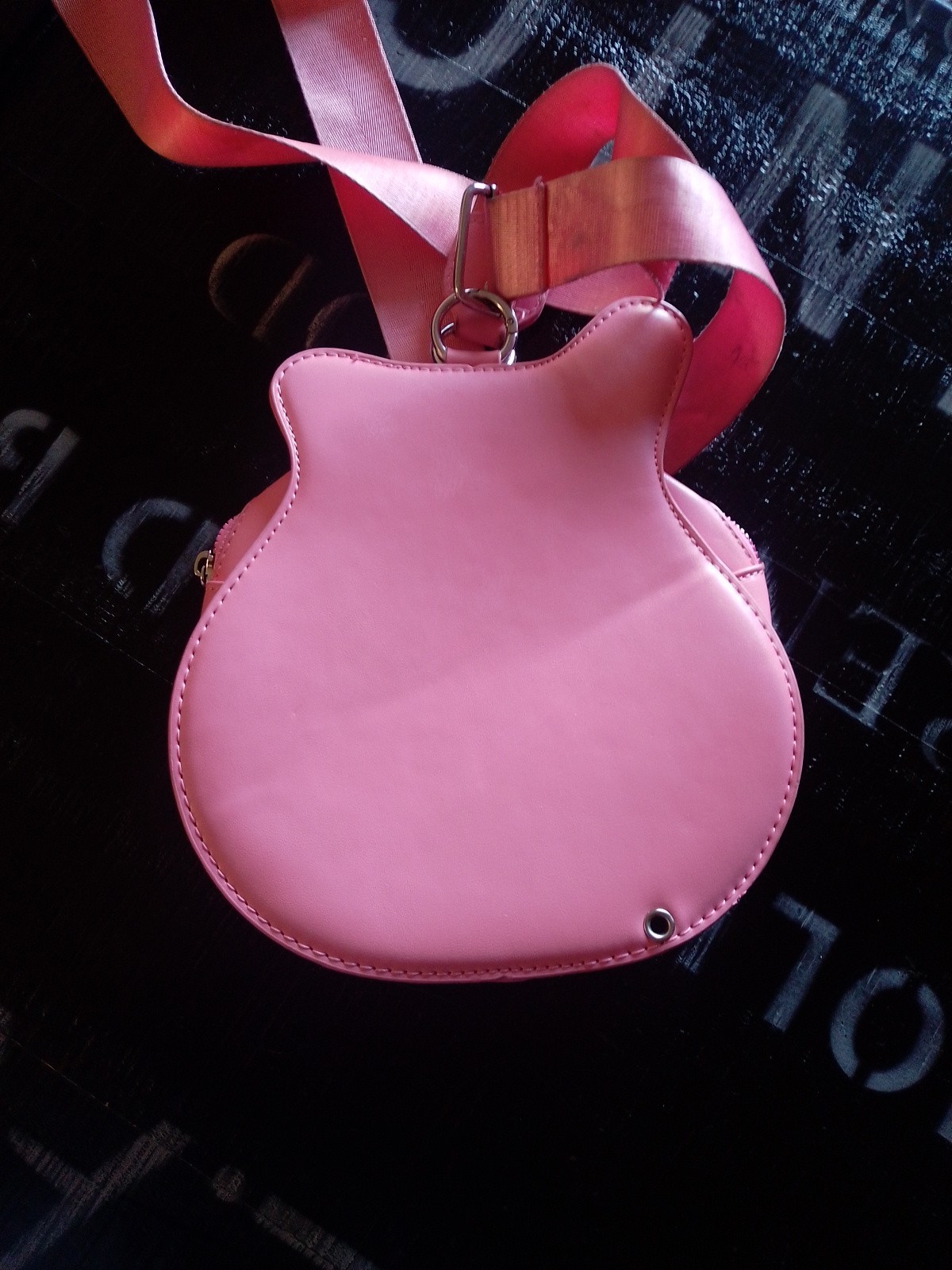 Women’s Pink Guitar Shaped Shoulder Bag Casual Female Great For A Concert Night
