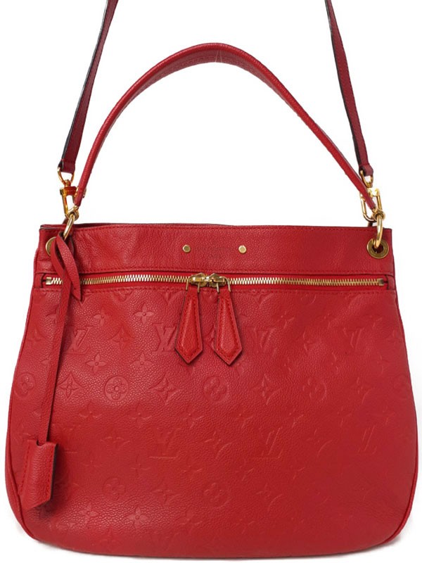 Louis Vuitton Monogram Empreinte Spontini M42820 Empreinte Leather Red #TB2589