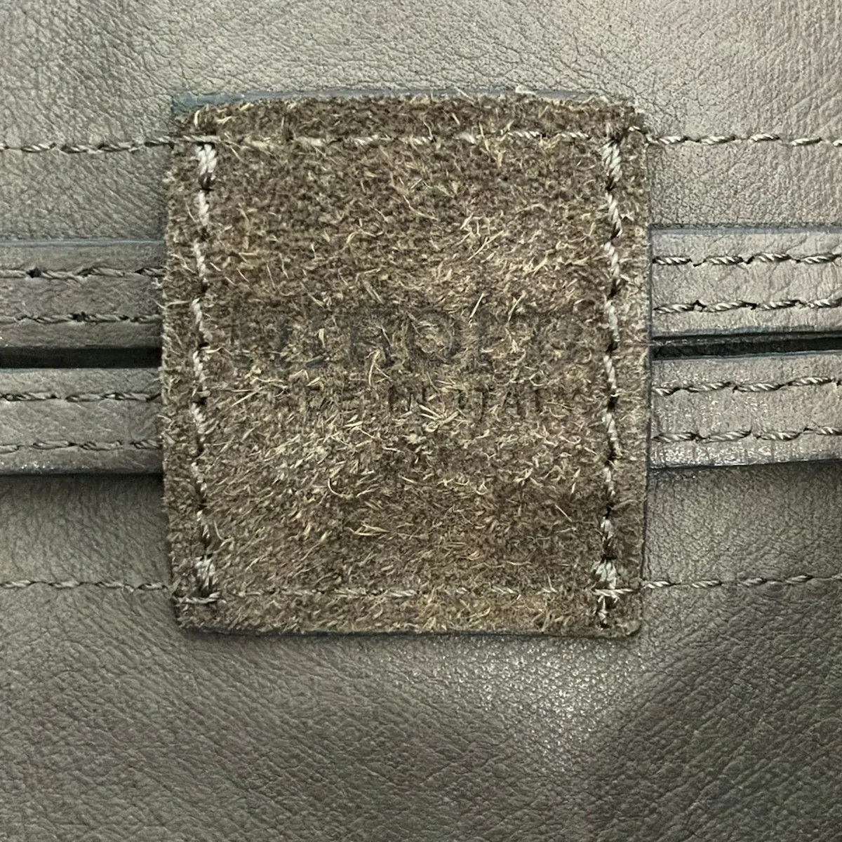 HIROFU Gray Beige Suede Tote Bag