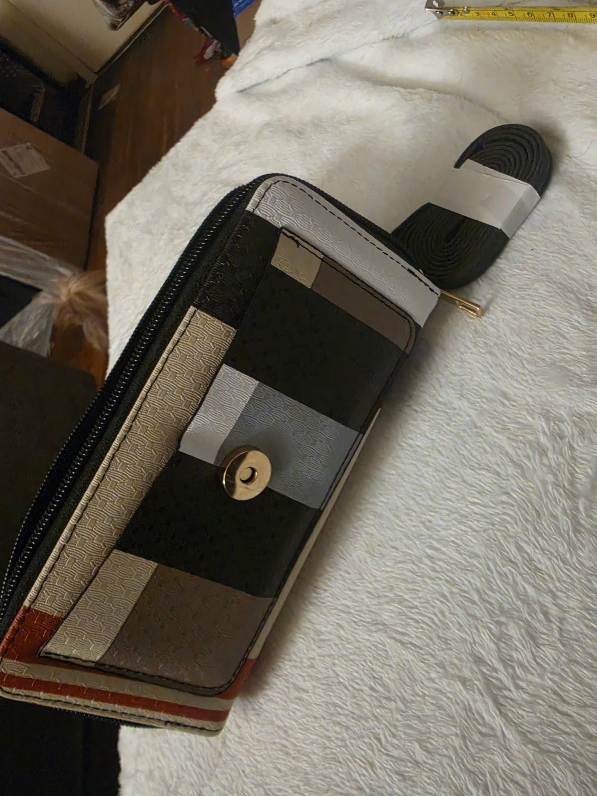 Plaid Crossbody Wallet