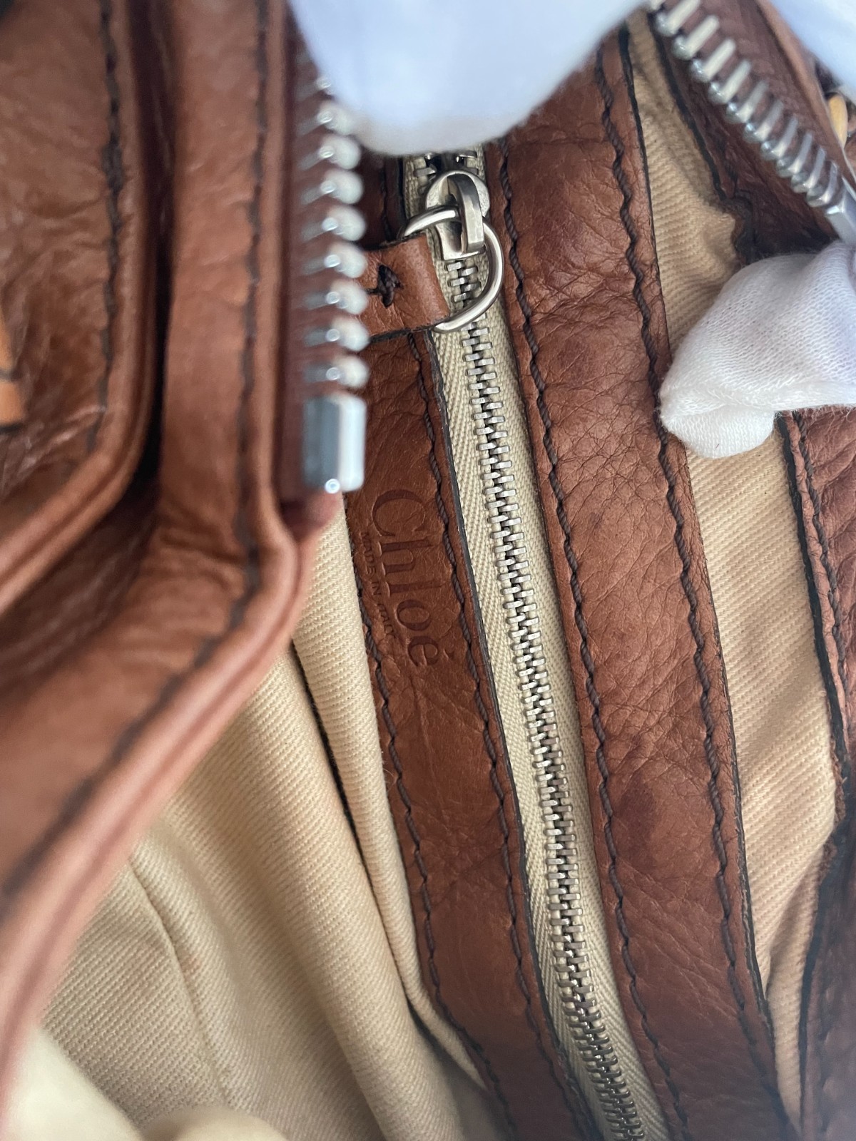 Chloe Paddington Mini Tan Brown Leather Handbag w/Padlock & Key 260726