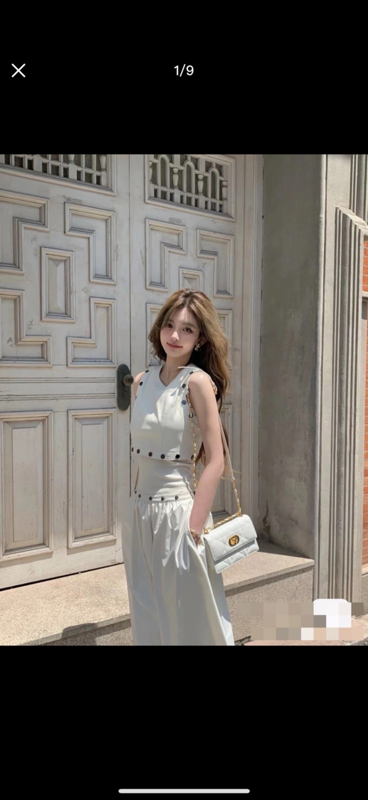 Dior Miss Caro Small Milk White Calfskin Shoulder Crossbody Bag US Ship
