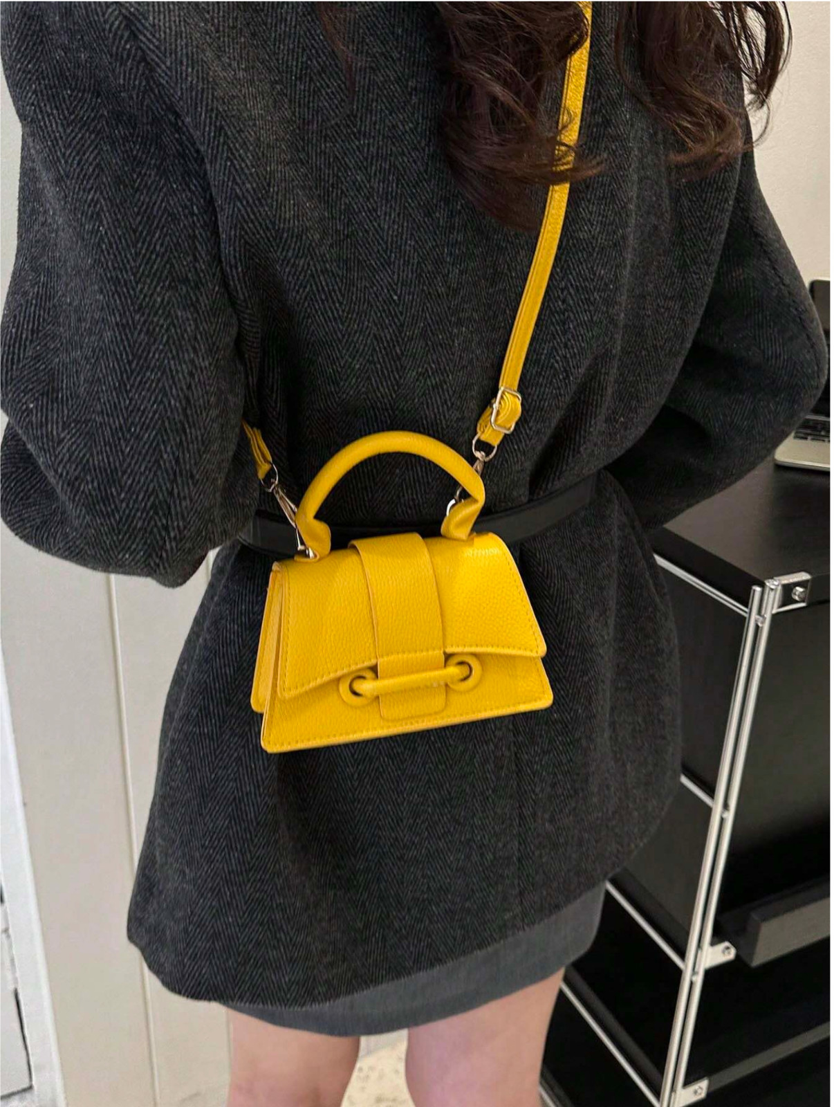 Yellow Crossbody Bag One-Shoulder Handbag