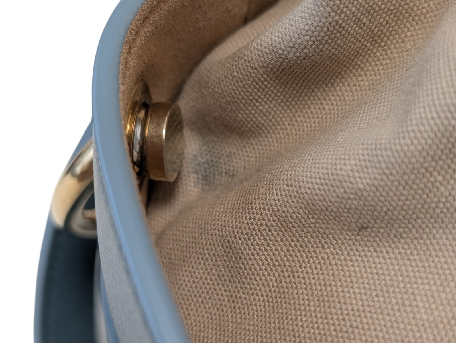 Chloe Roy Mini Bucket Hand Shoulder Bag leather Cloudy Blue