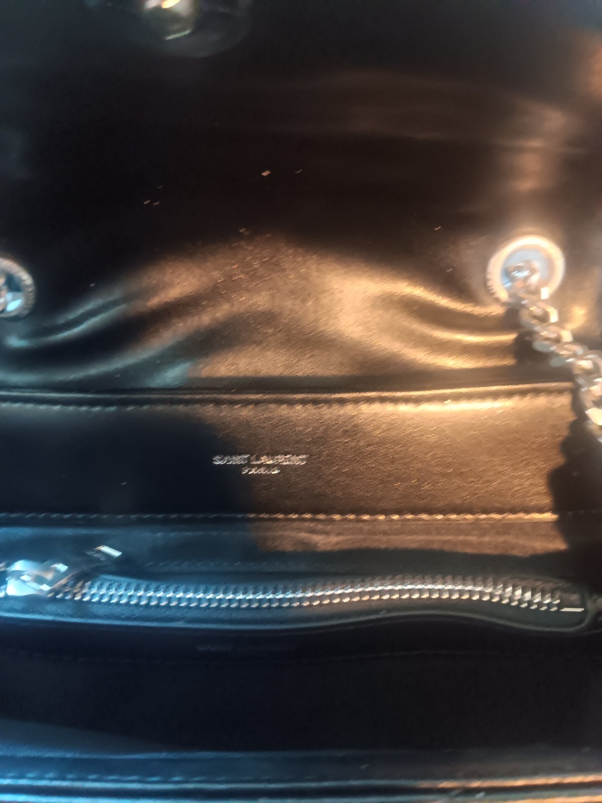 Saint Laurent Loulou Silver Hardware Shoulder Bag Medium Black Leather