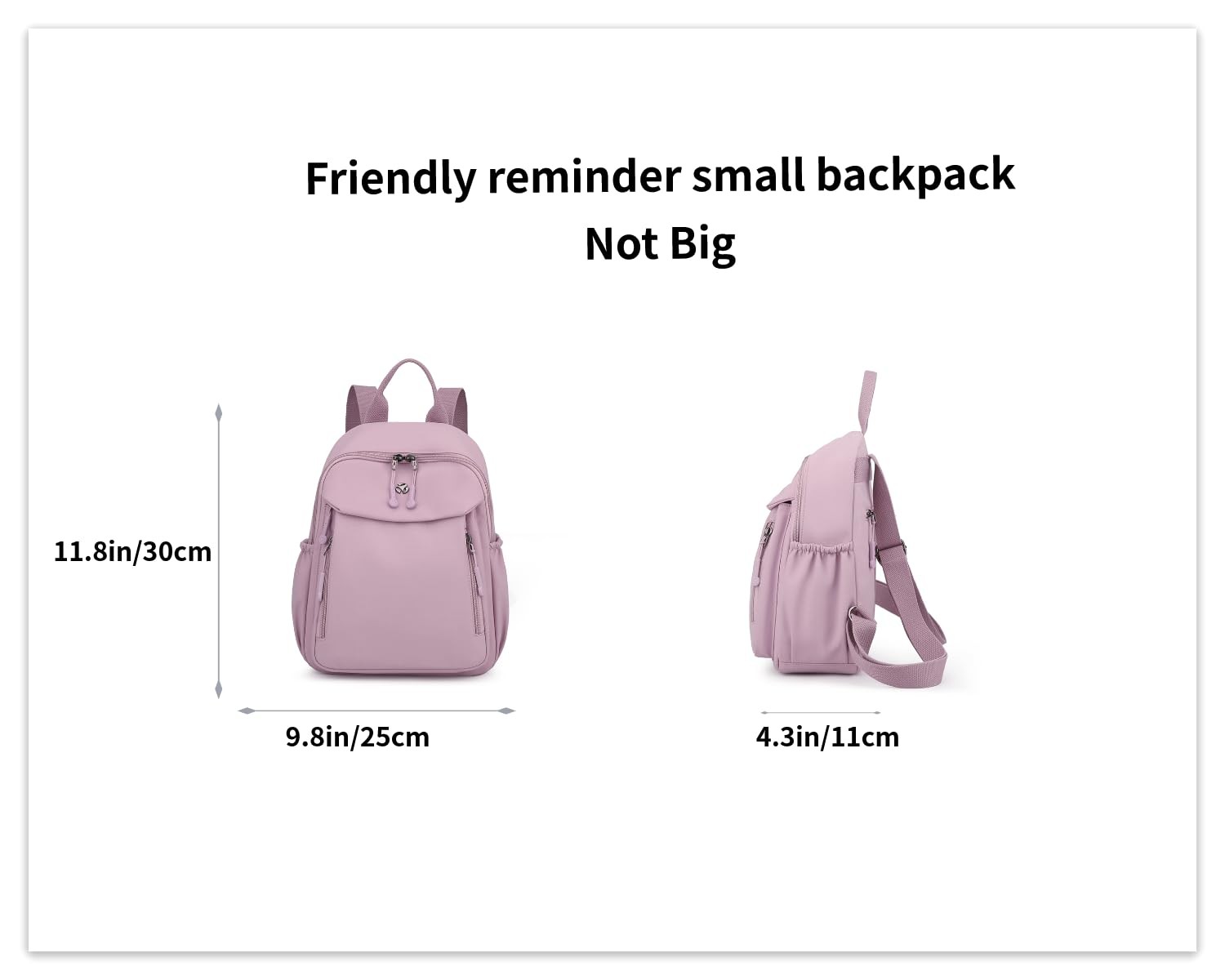 Mini Backpack for Women, Lightweight Cute Stylish College Bookbag Casual Daypack