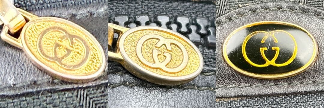 Gucci GG Canvas Web Stripe Black Shoulder Bag Gold Hardware Auth
