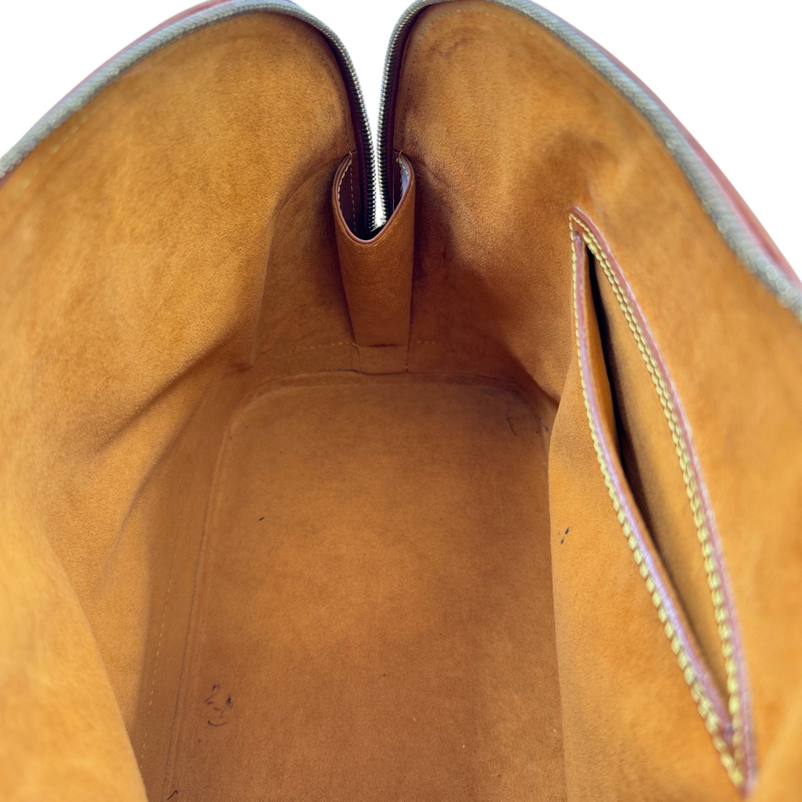 LOUIS VUITTON Alma PM Epi Kenya Brown Leather Women Top Handle Handbag M52148