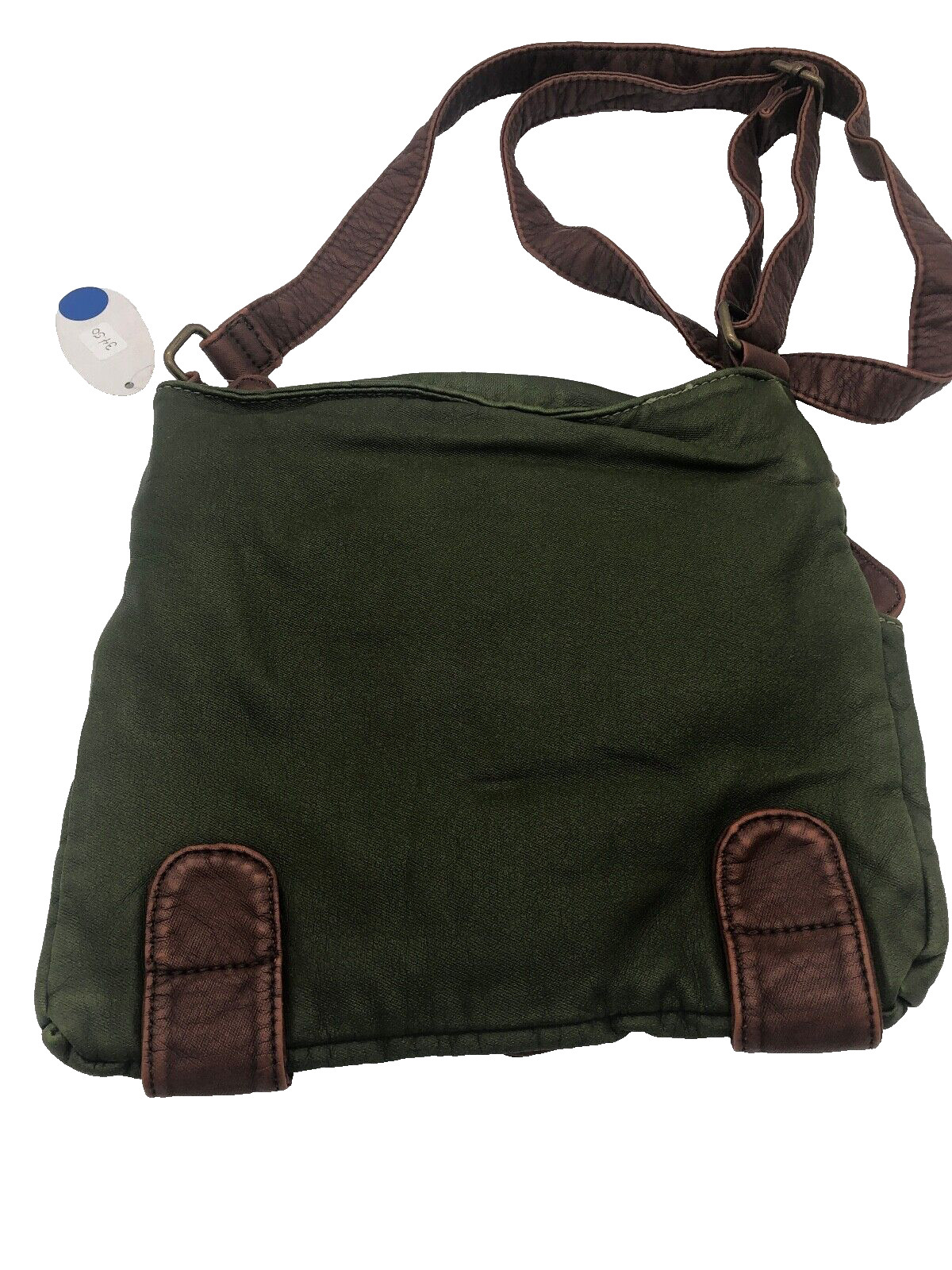 JOY SUSAN Crossbody Washed Mini Bag 100% PU Green & Brown NEW