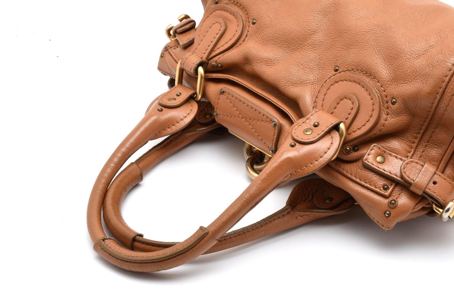 Chloe Paddington Hand Bag Purse Brown Leather Shoulder Authentic