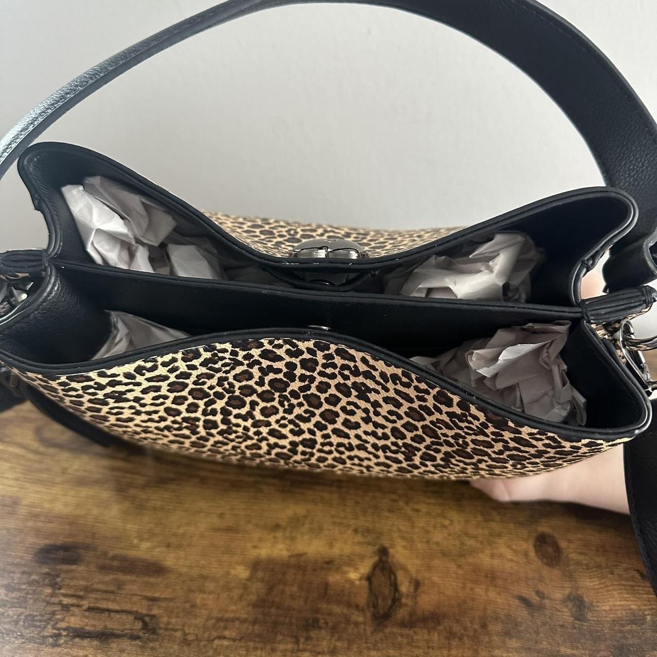 Betsey Johnson Leopard Cheetah Crossbody Bag Satchel heart charm NWT Org $98
