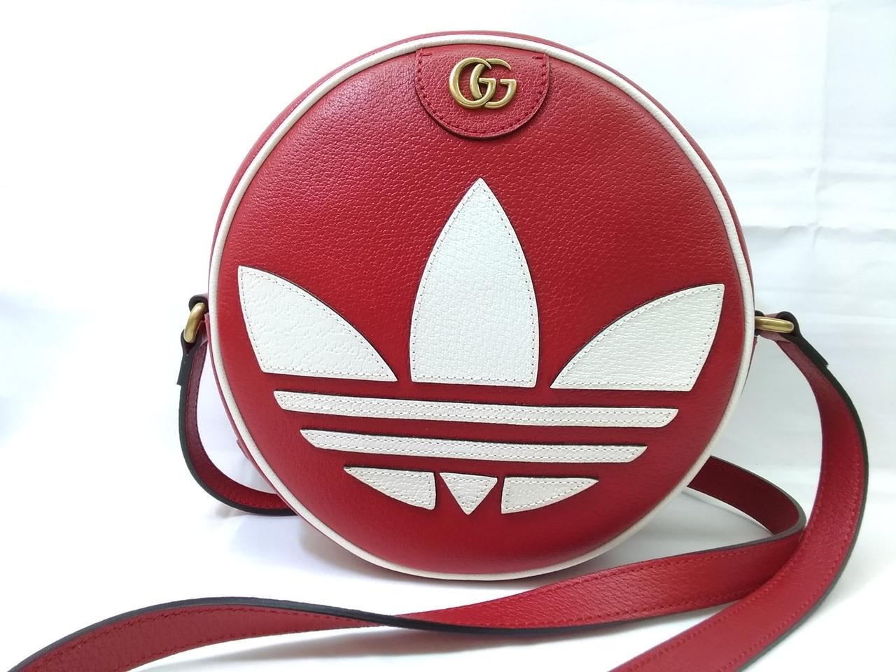 Gucci Small Shoulder Bag Leather Color Red Size Width 8.7 inches Women 99