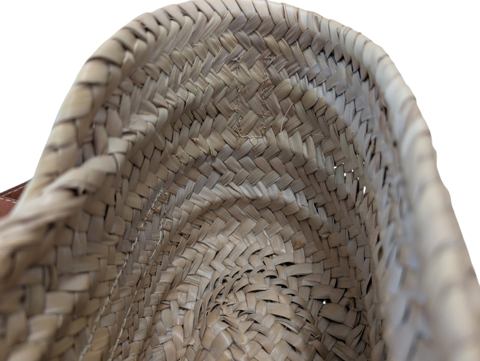 Chloe Marcie Shoulder Bag Natural Raffia Leather Brown