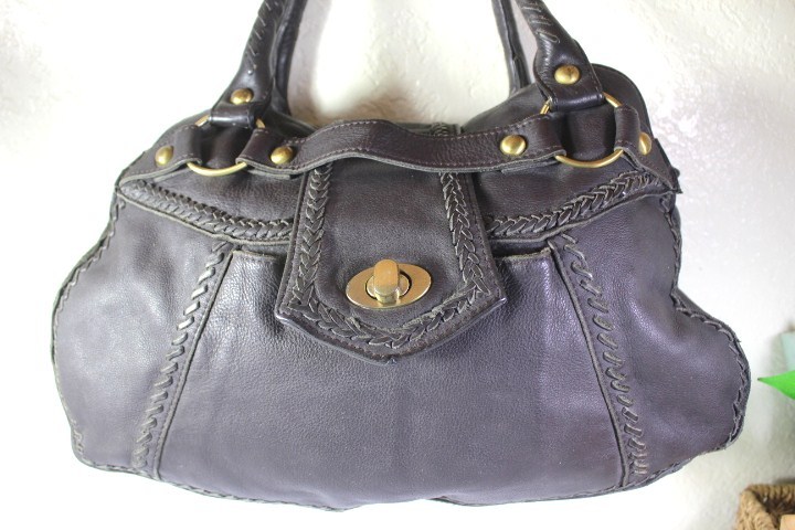 CLAUDIA CIUTI Leather Motorcycle CIty Bag Medium Italy