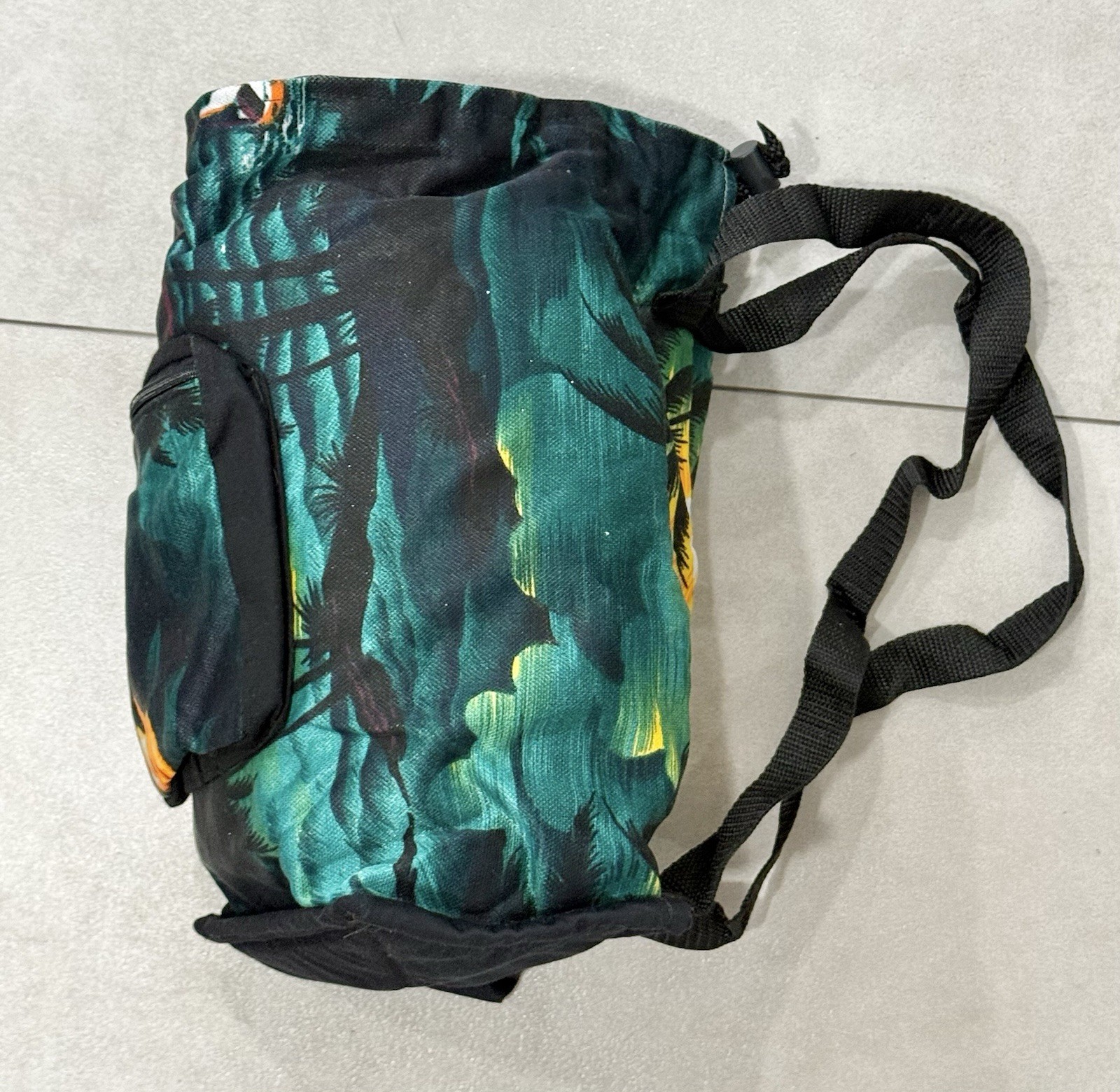 SET OF 2 Hawaiian Palm Sunset SmallCanvas Drawstring Backpack Travel Fashion Bag