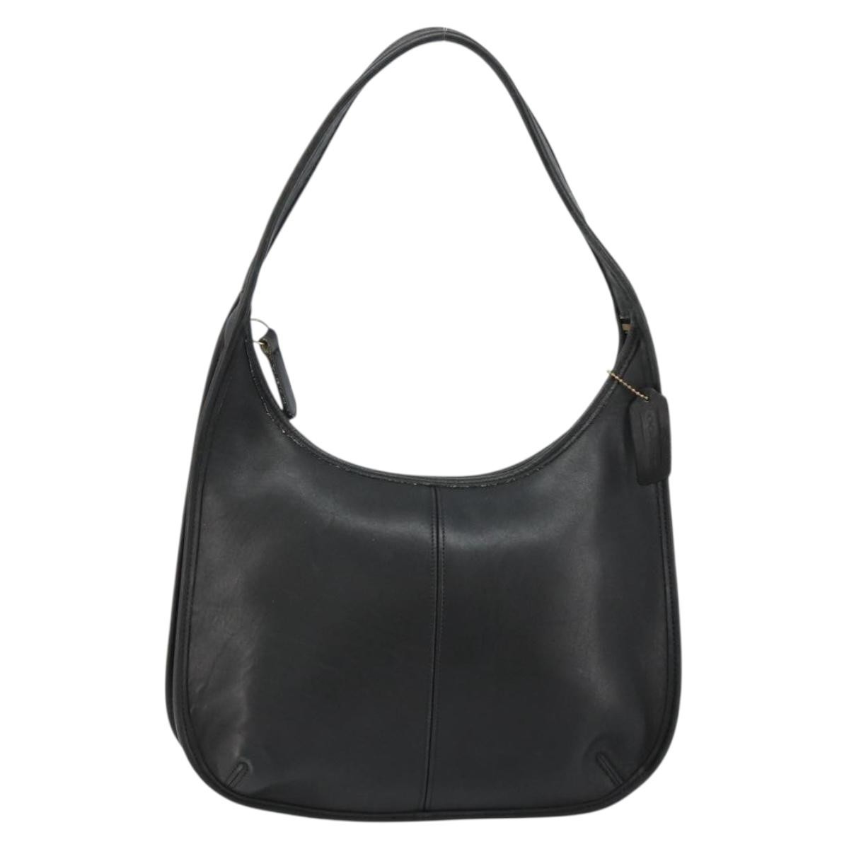 Coach Ergo Shoulder Bag Leather Black Gold Auth 183219A