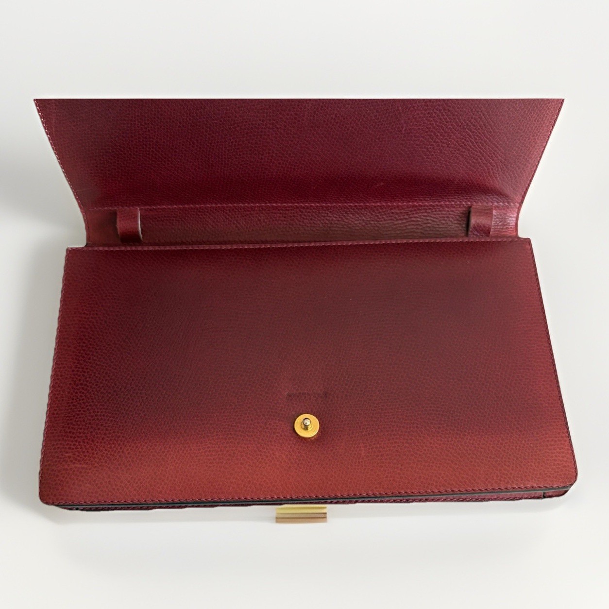 Authentic Bally Clutch Leather Red From Japan 0906