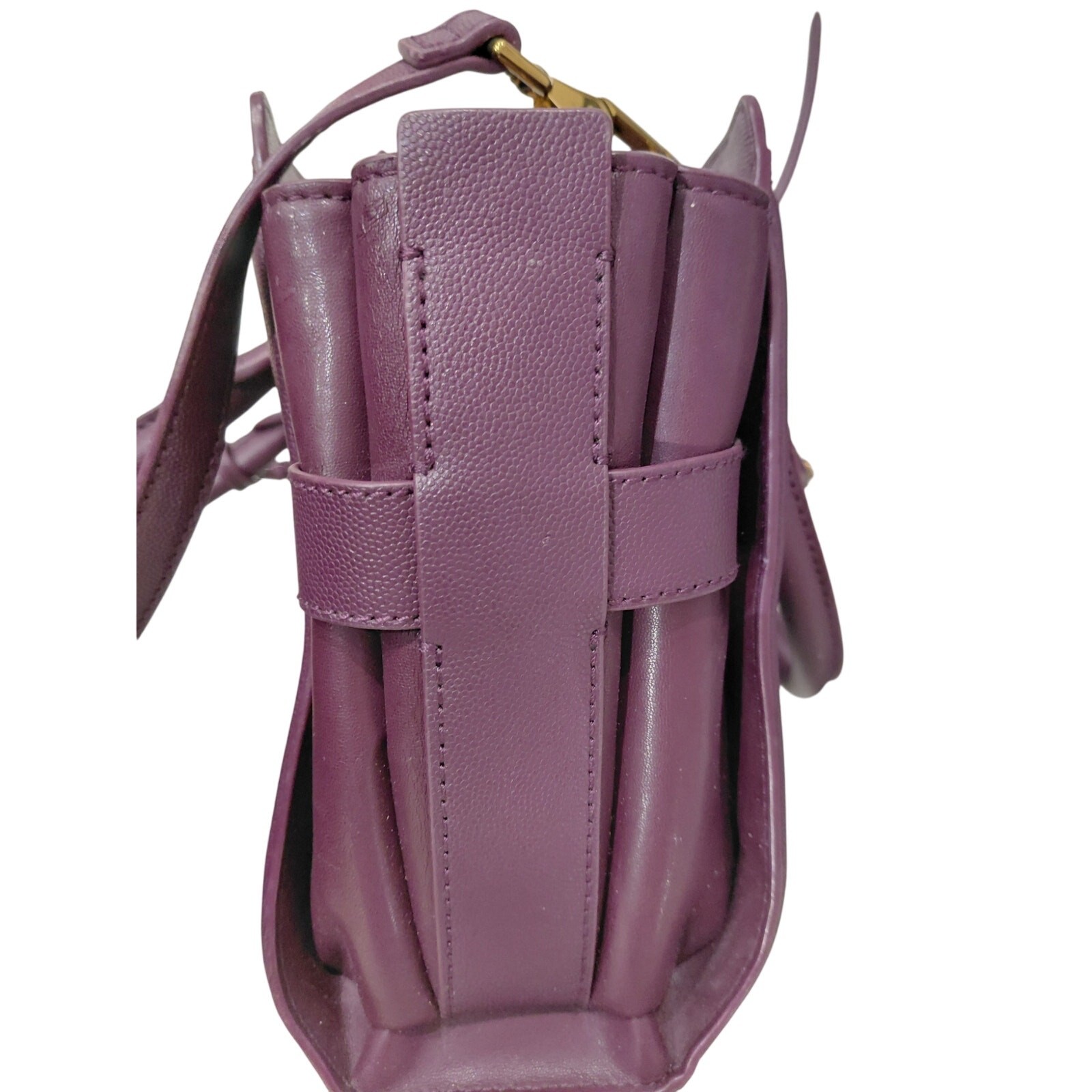 Charles and Keith trapeze purple purse.