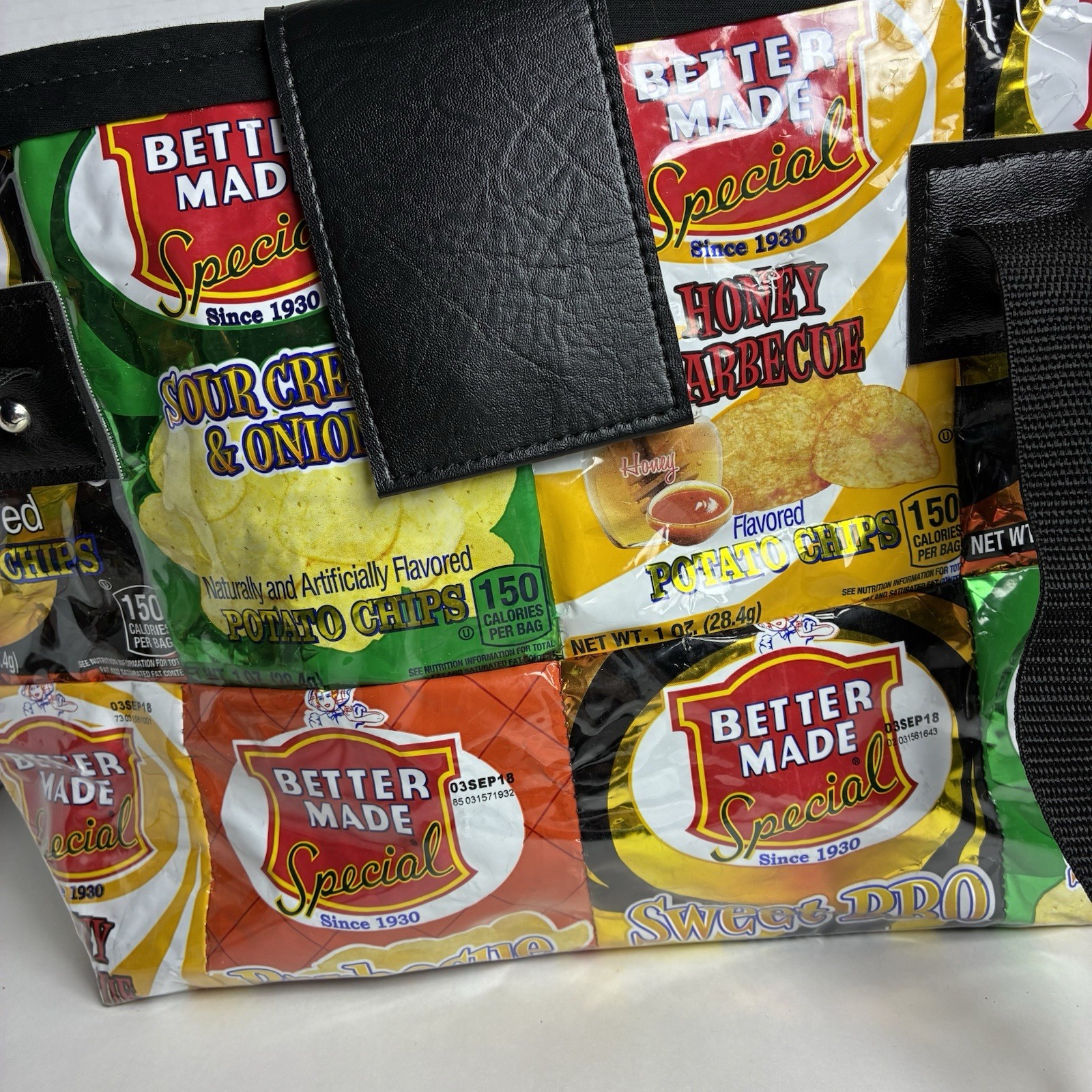 Recycled Handmade Better Made Potato Chips Multi Use Purse/Hand Bag/Picnic Bag