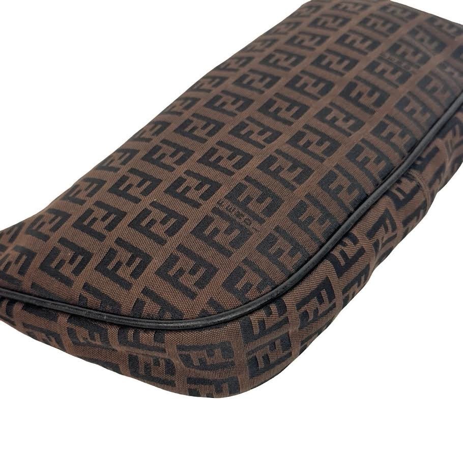 FENDI Zucchino Mini Pochette Monogram Vintage Authentic
