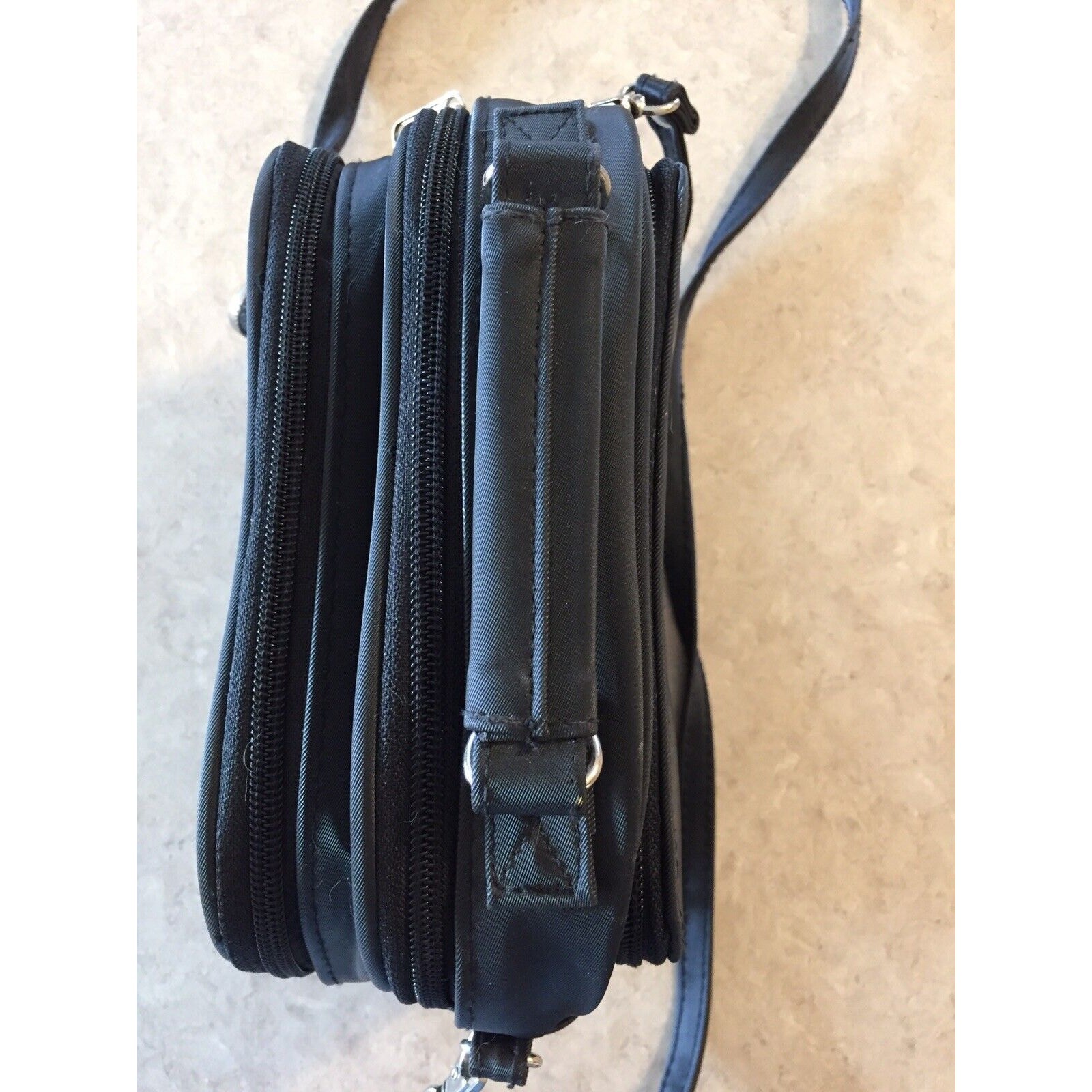 Limited Too Sz 16/5 Black Dress and Purse Multi Pocket Makeup Case Heart Charm