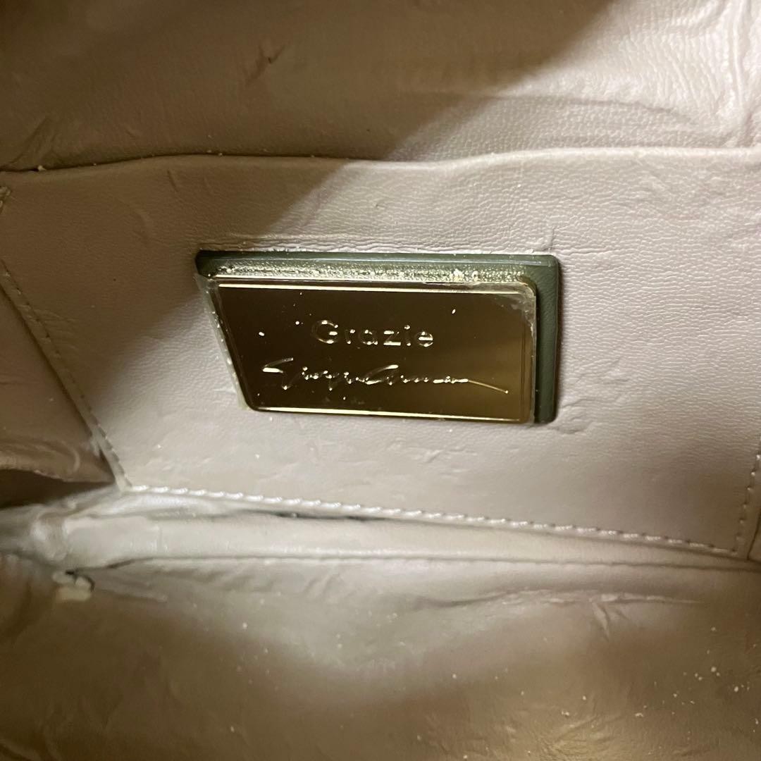 Giorgio Armani Crossbody Shoulder Bag Purse GRAZIE Leather in Khaki Green USED