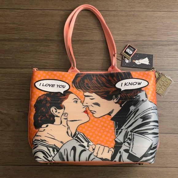 Harveys Star Wars Rebel Princess Han Solo Leia Seatbelt Tote Bag Purse NWT