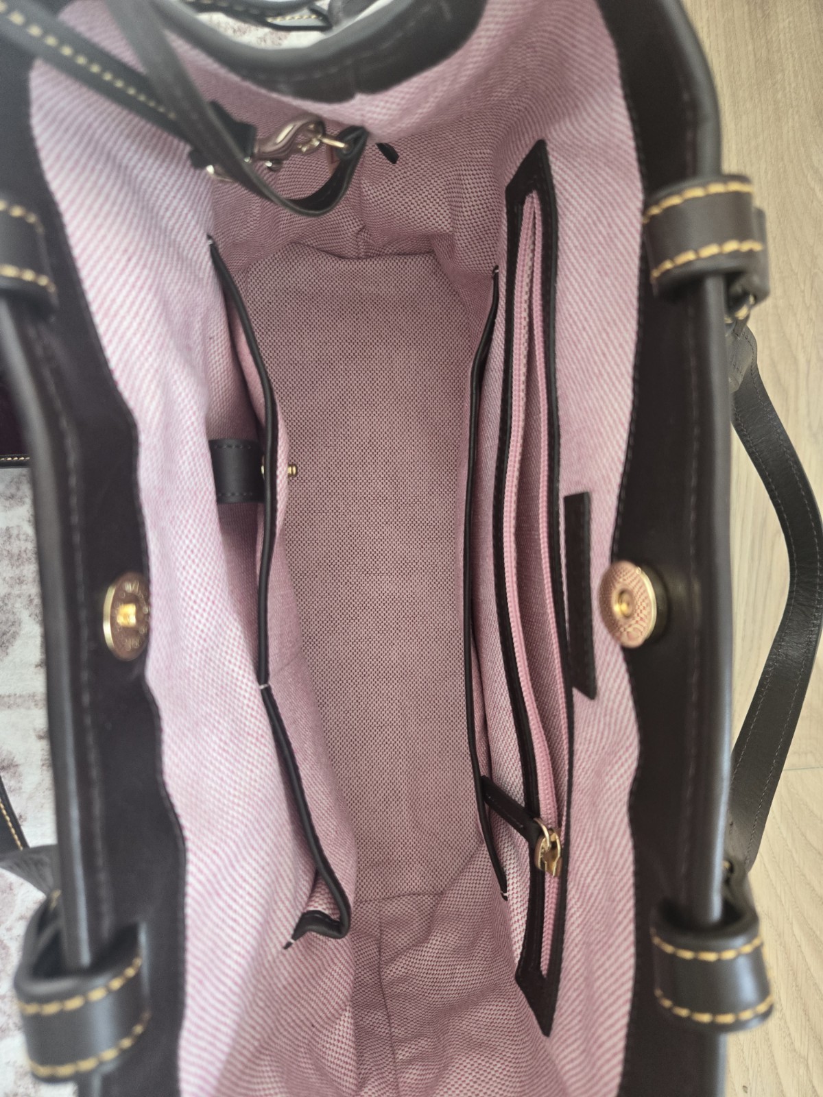 Dooney Bourke Croco Embossed Leather Satchel Purple Burgundy Luxury Bag Purse